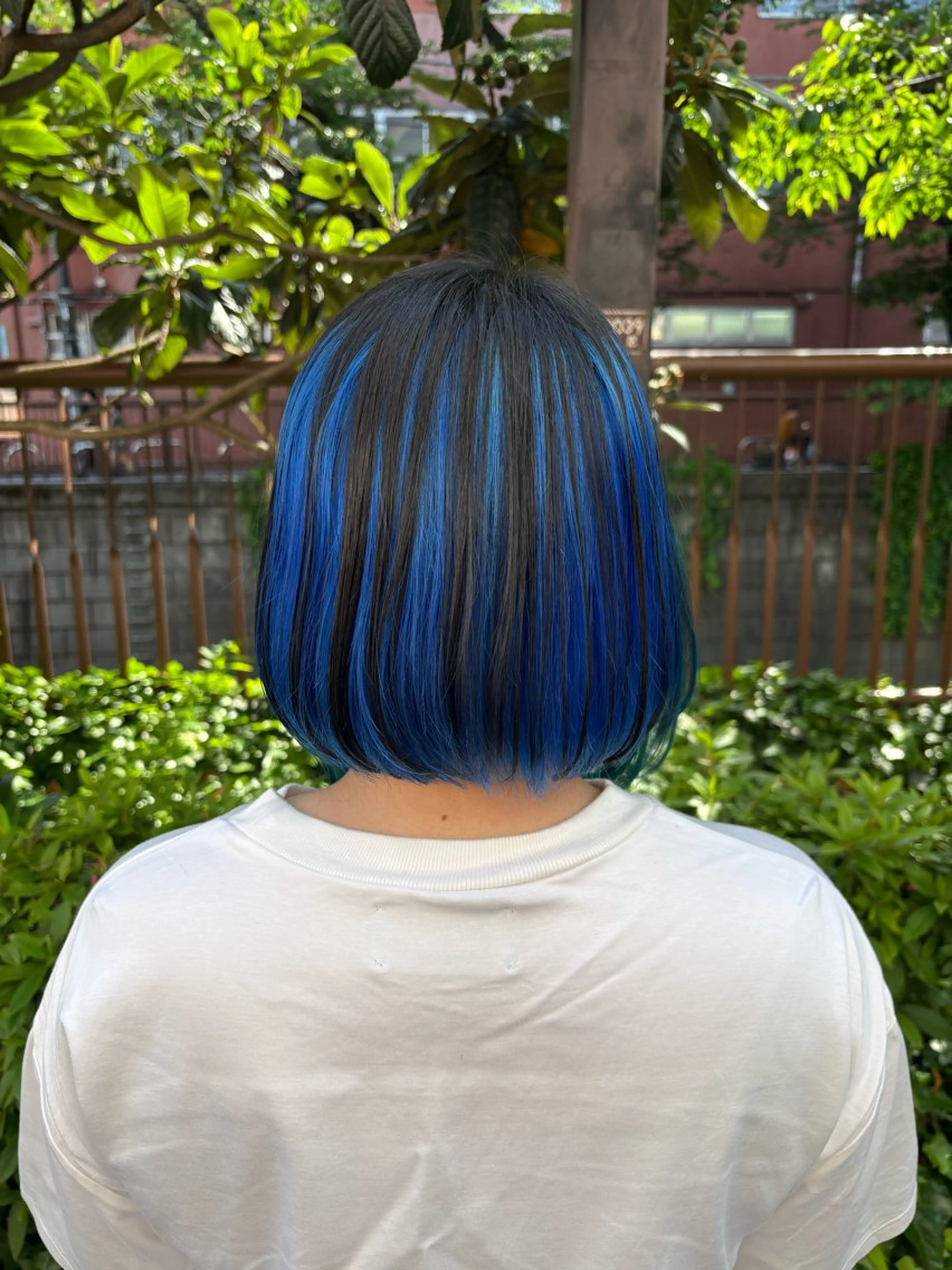 ショート カラー ブルーカラー 看板犬がお出迎え◎ 初めてでも安心◎のヘアスタイル