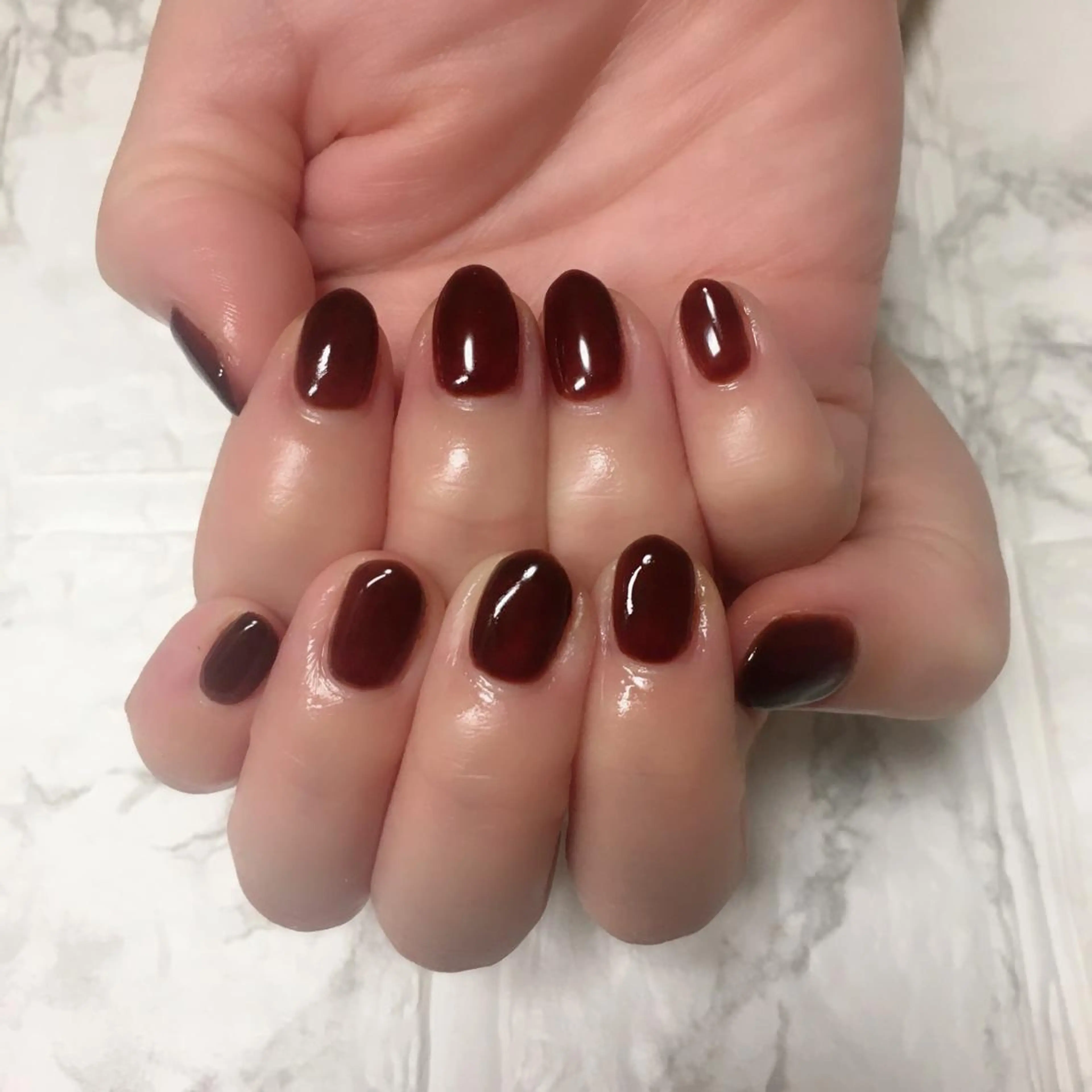 ネイル ワンカラーネイル ハンドネイル 自爪育成/深爪矯正 mikiのネイルデザイン