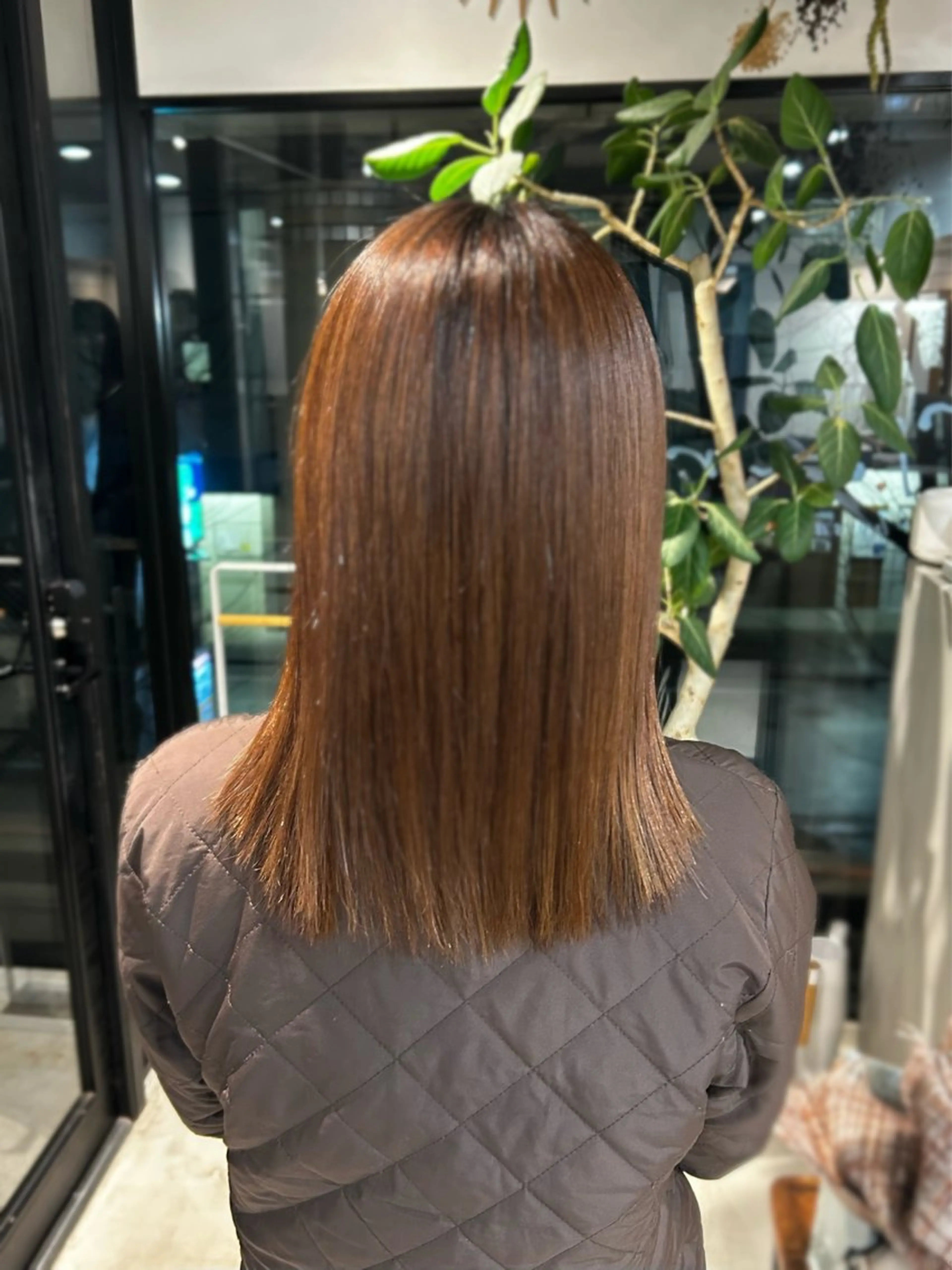 ミディアム 縮毛矯正 縮毛矯正 𝑴𝒊𝒐/艶 カラー/募集中🌸のヘアスタイル