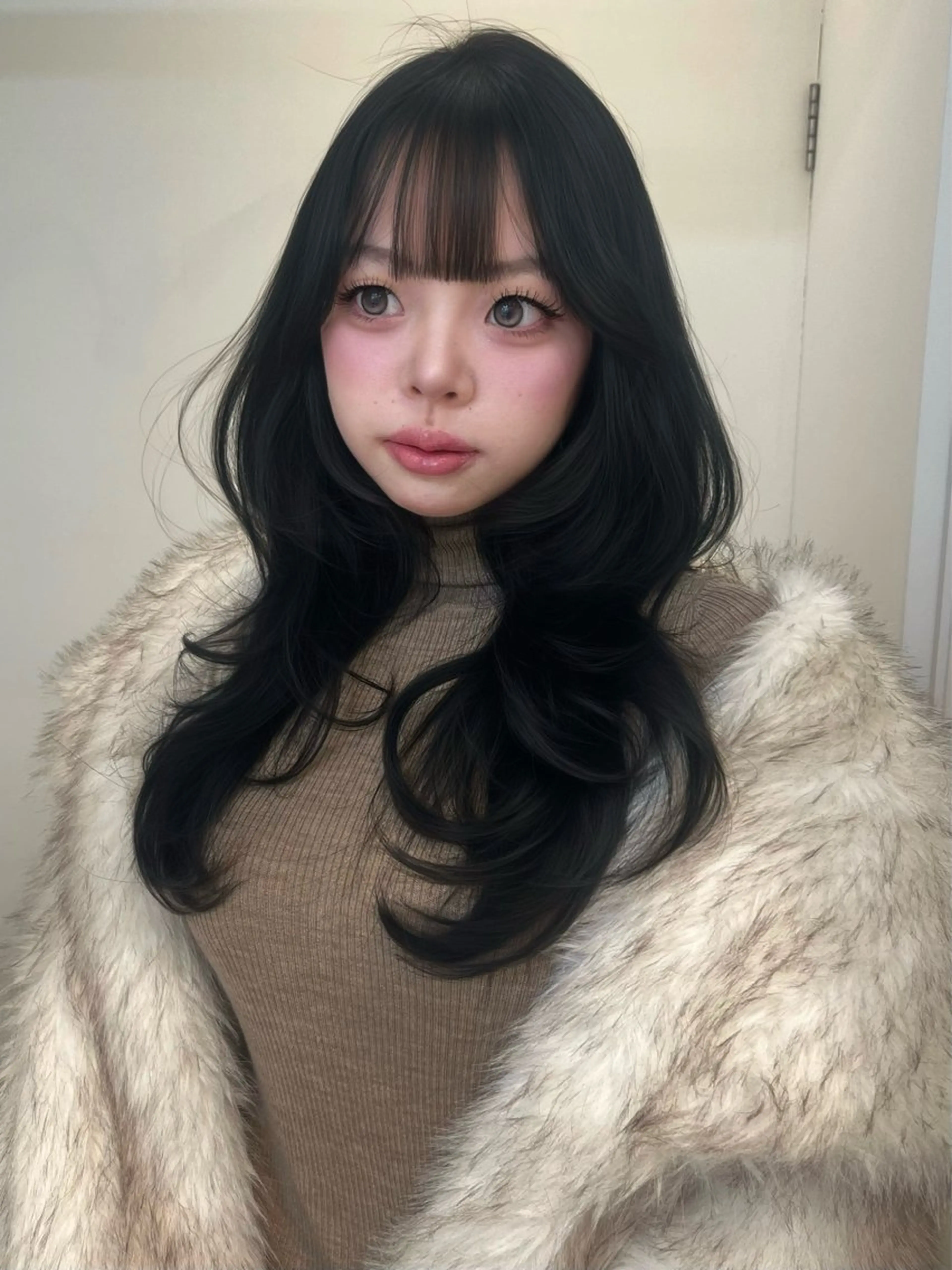 ロング カラー 黒髪 透明感カラー カット ヘアカラー トリートメント 透明感カラー/京都 /Himari🩶のヘアスタイル