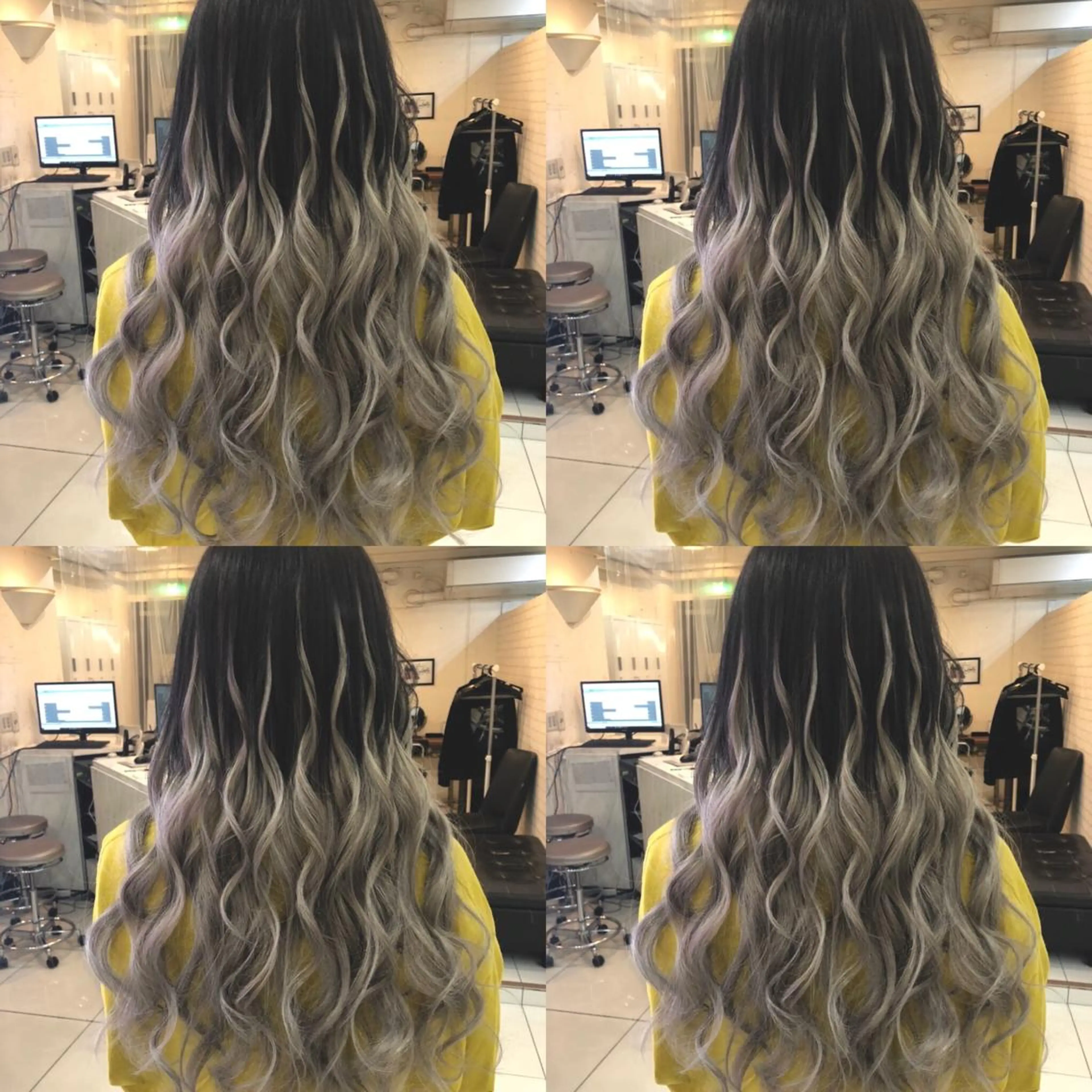 ロング カラー シールエクステ バレイヤージュ エクステ レイヤーカット 🌷MAYU 🌷のヘアスタイル