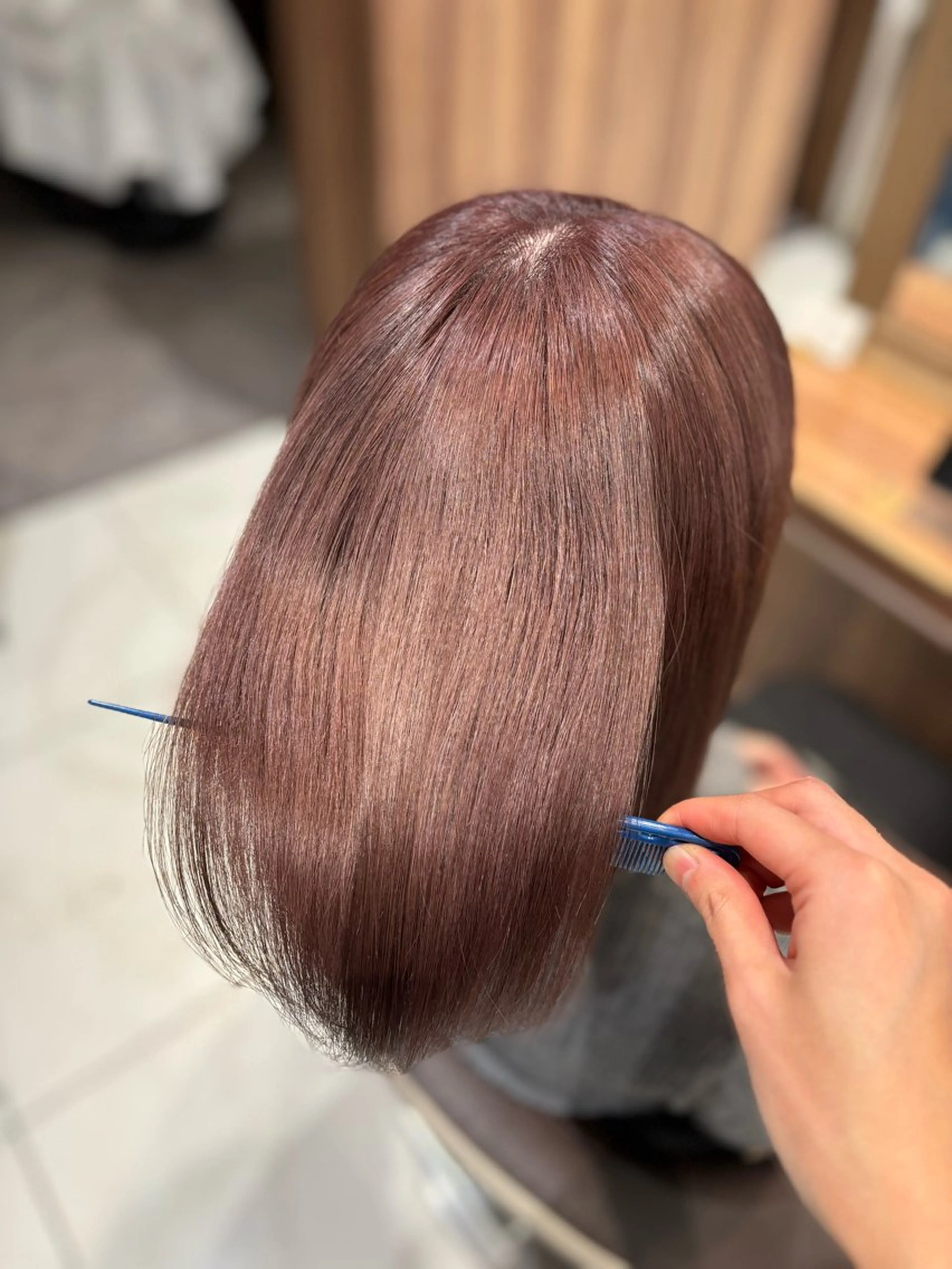 ミディアム カラー ゆるふわパーマ🌸/ ハイトーン/あゆみのヘアスタイル