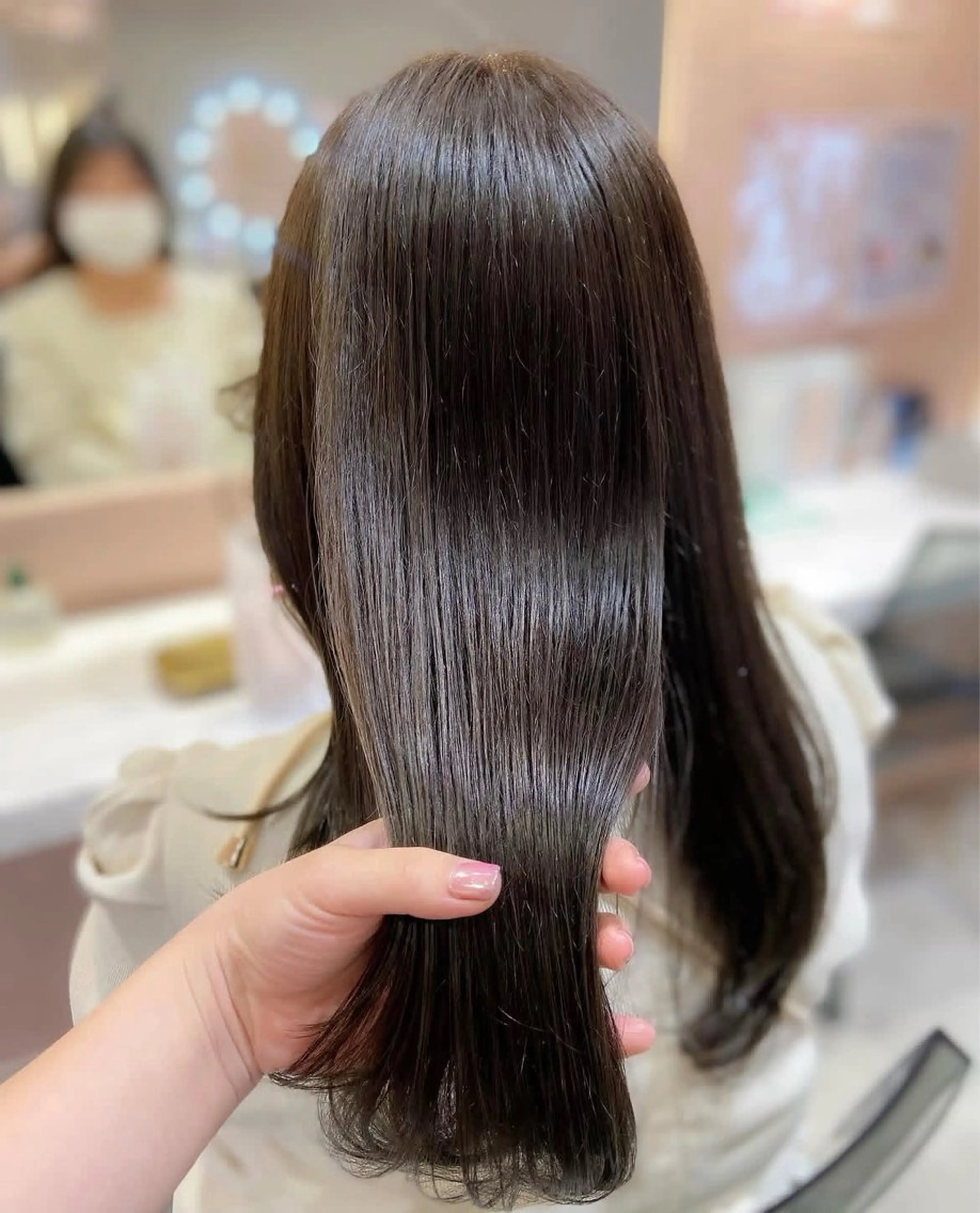 カラー ベージュカラー オリーブベージュ ヘアカラー 縮毛矯正 ハイトーン/うる艶ス トレート/AIRIのヘアスタイル