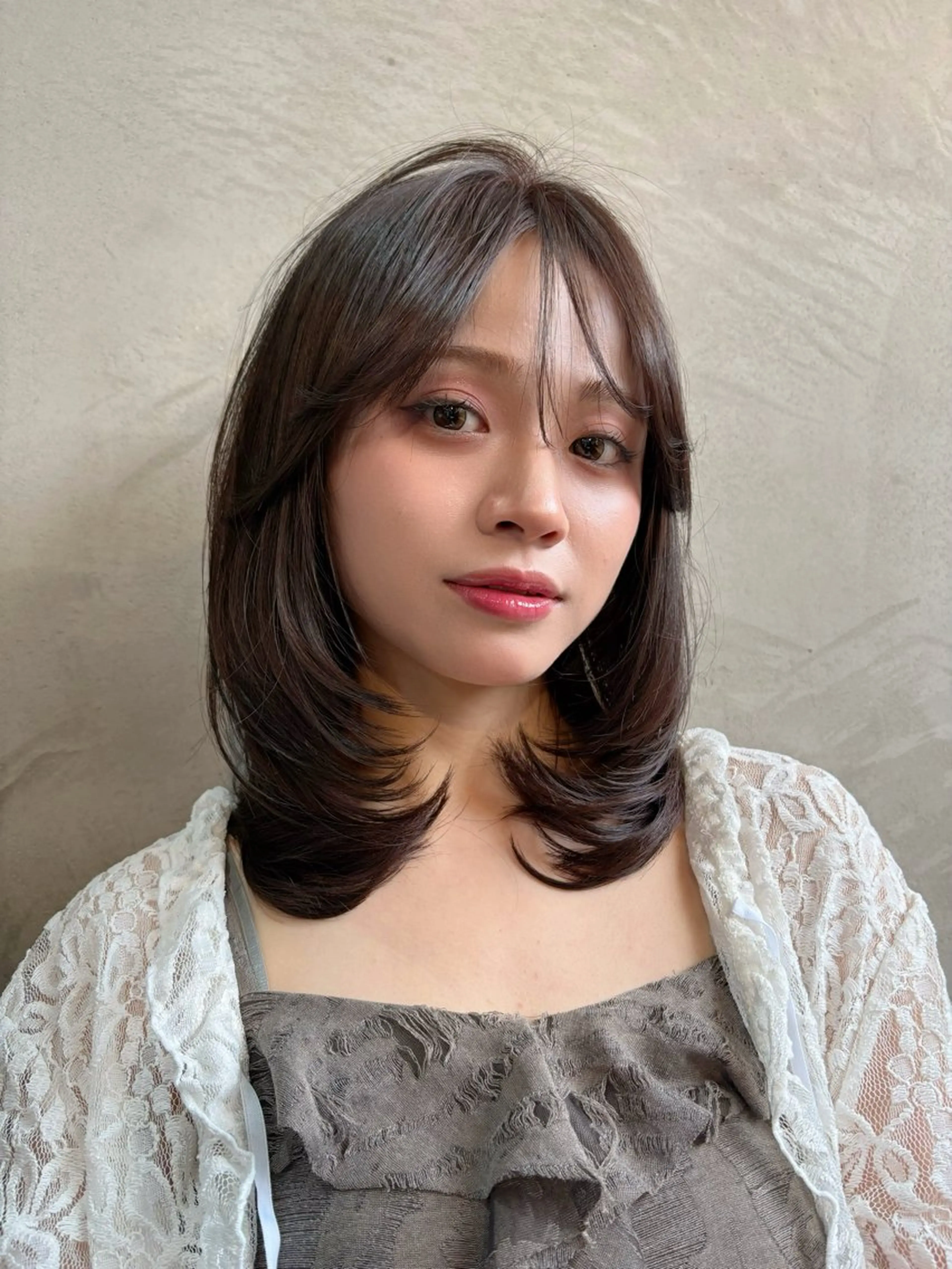 ミディアム ヘアカラー 垣副 温飛のヘアスタイル