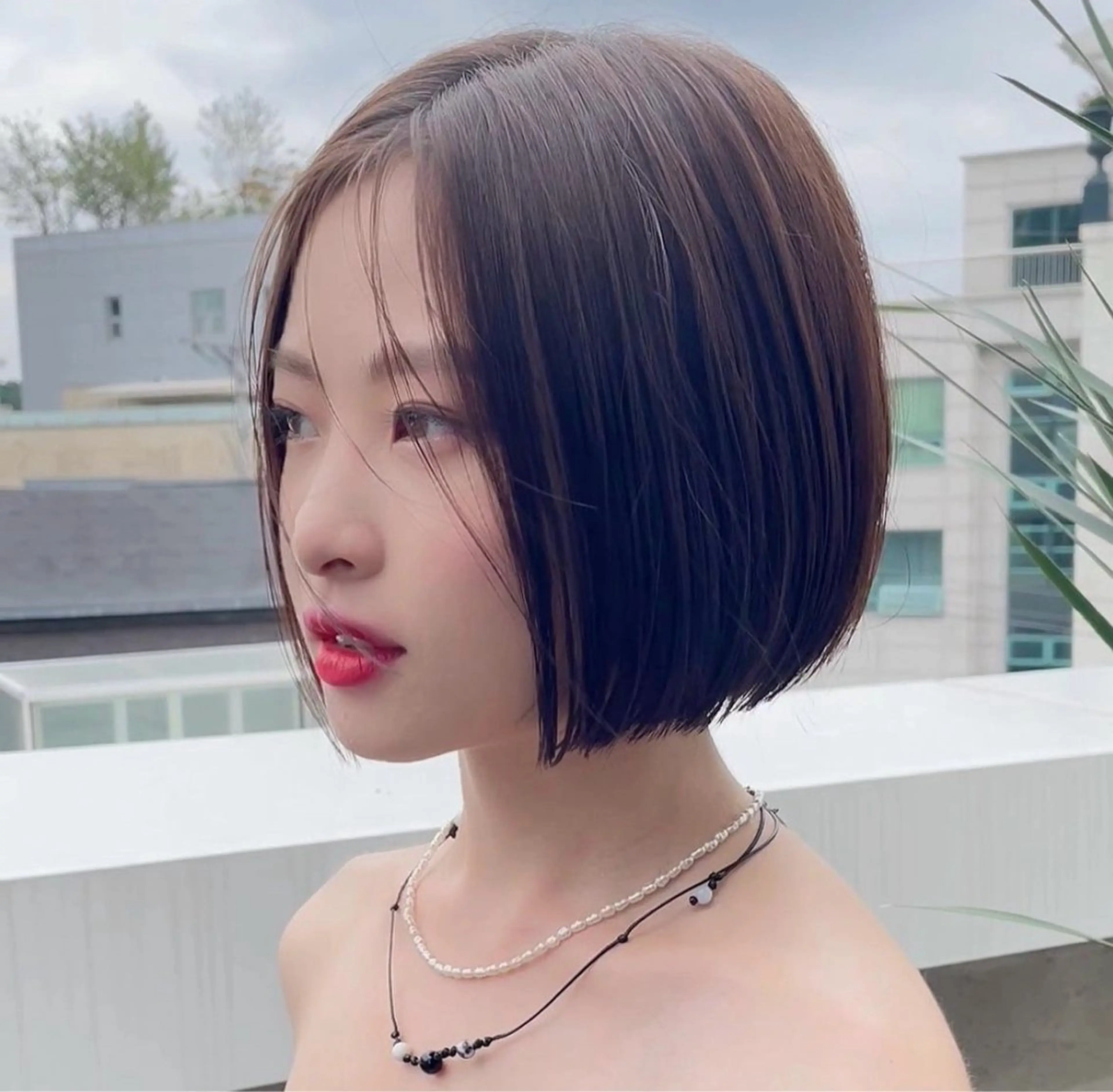 ミディアム コウ チホウのヘアスタイル