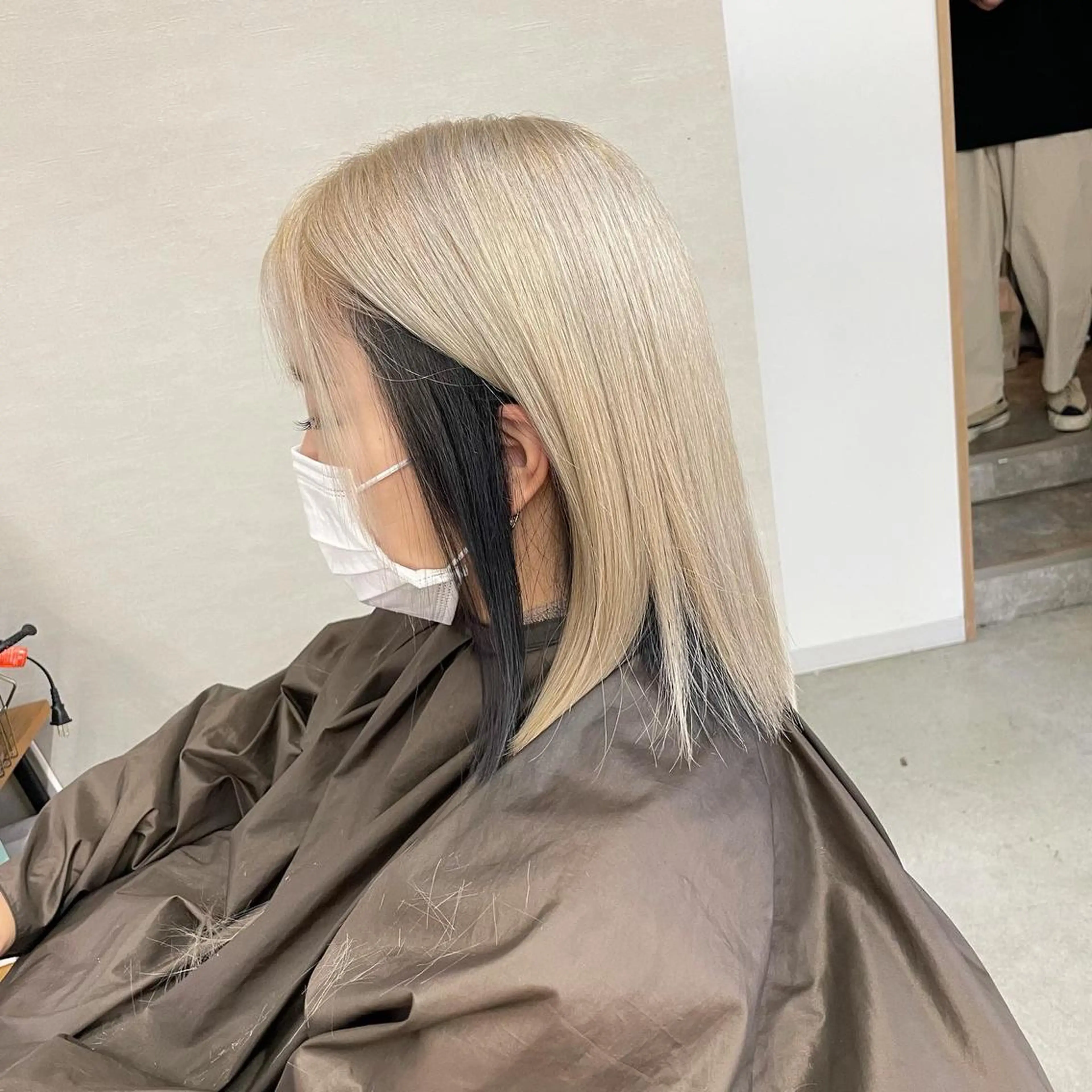 ミディアム カラー ヘアカラー トリートメント Lull (シェアサロンReco VIProom)所属・Lull1人美容室 バレイヤージュのヘアスタイル