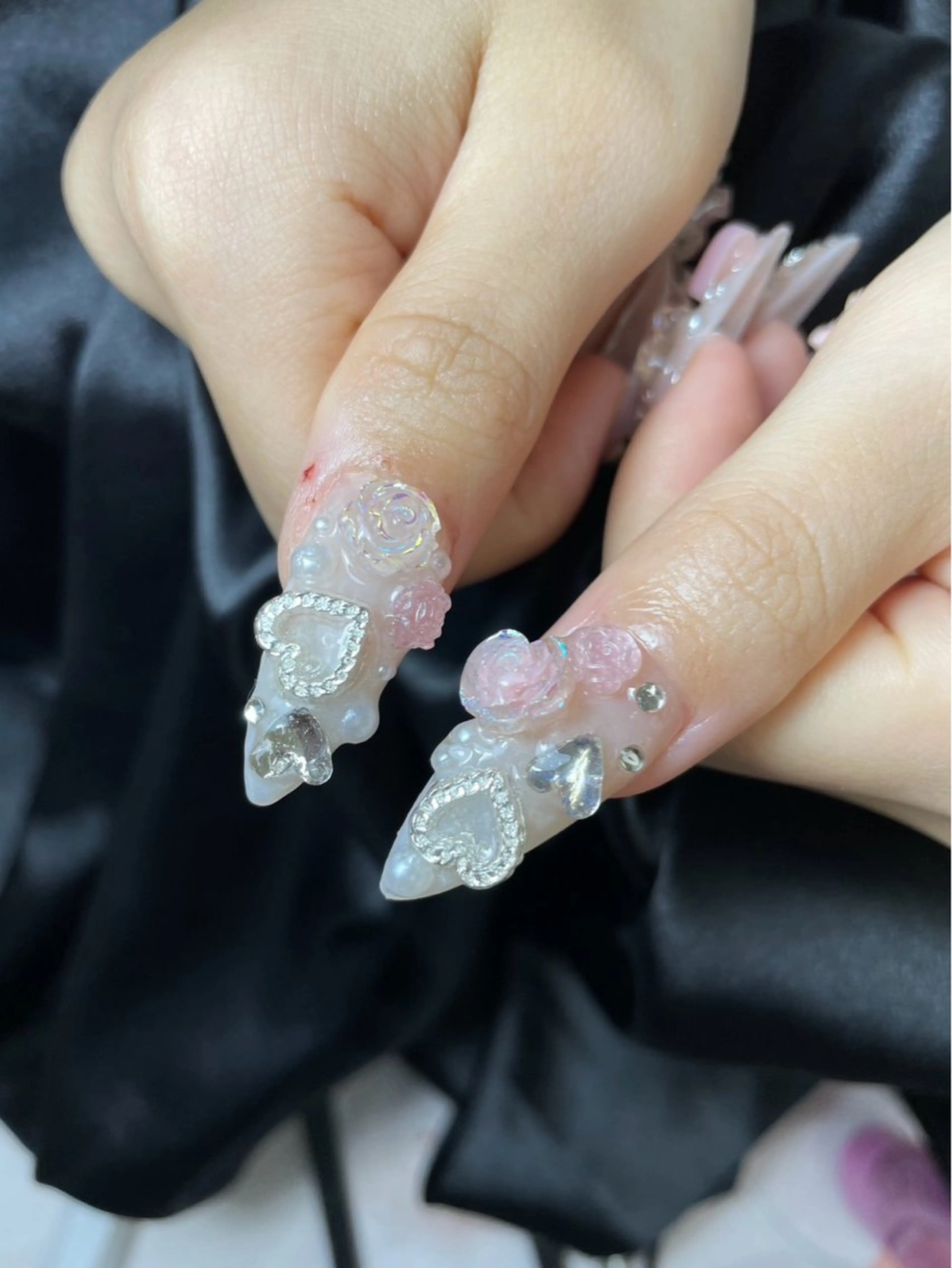 ネイル チークネイル 桜ネイル 長さ出し フットネイル ジェルネイル XIINH NAIL SALONのネイルデザイン