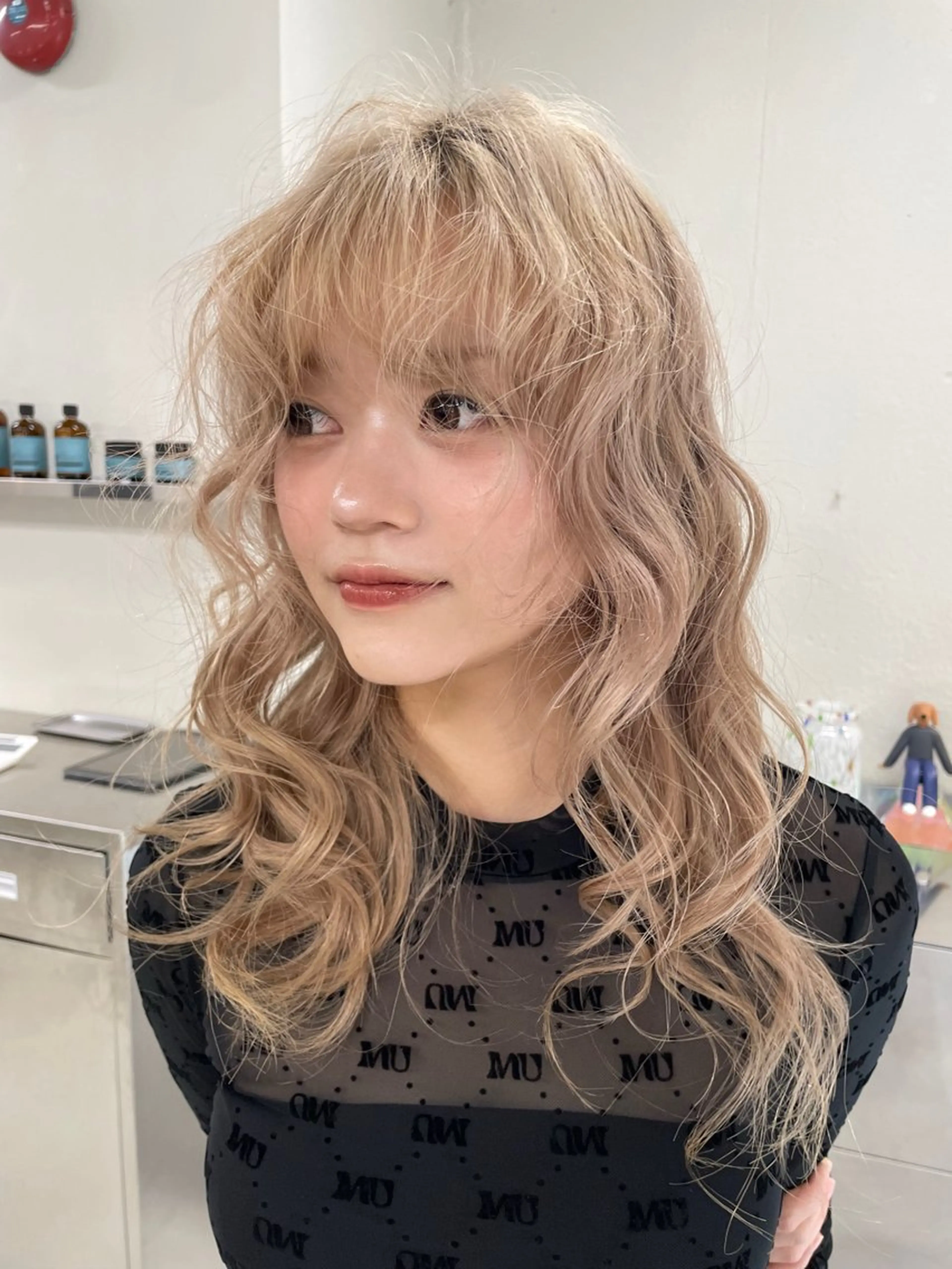 セミロング Chikashitsu/Then所属・mana/ハイトーン /ヘアセット🎀のヘアスタイル