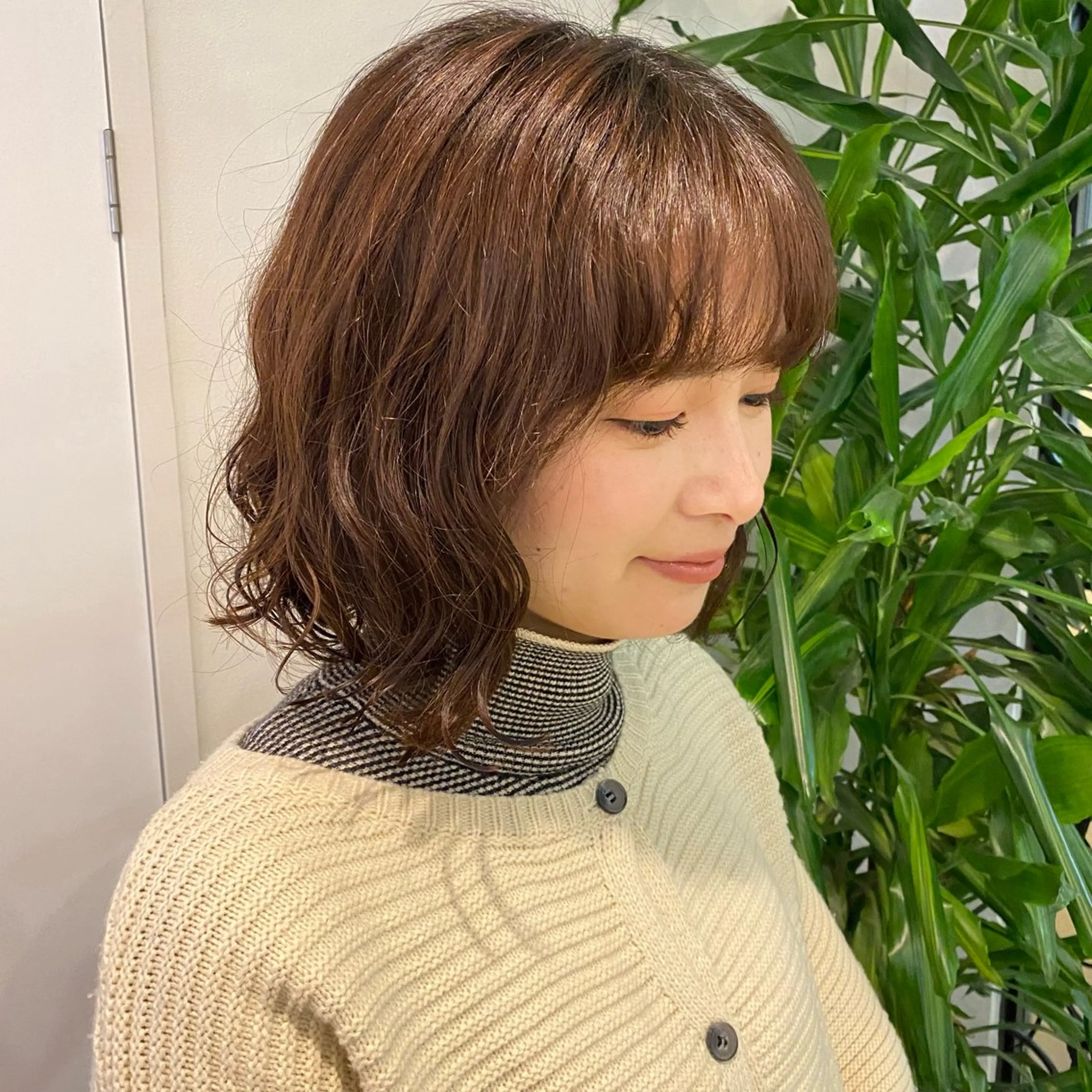 ミディアム パーマ パーマモデル募集中 渥美翔人のヘアスタイル