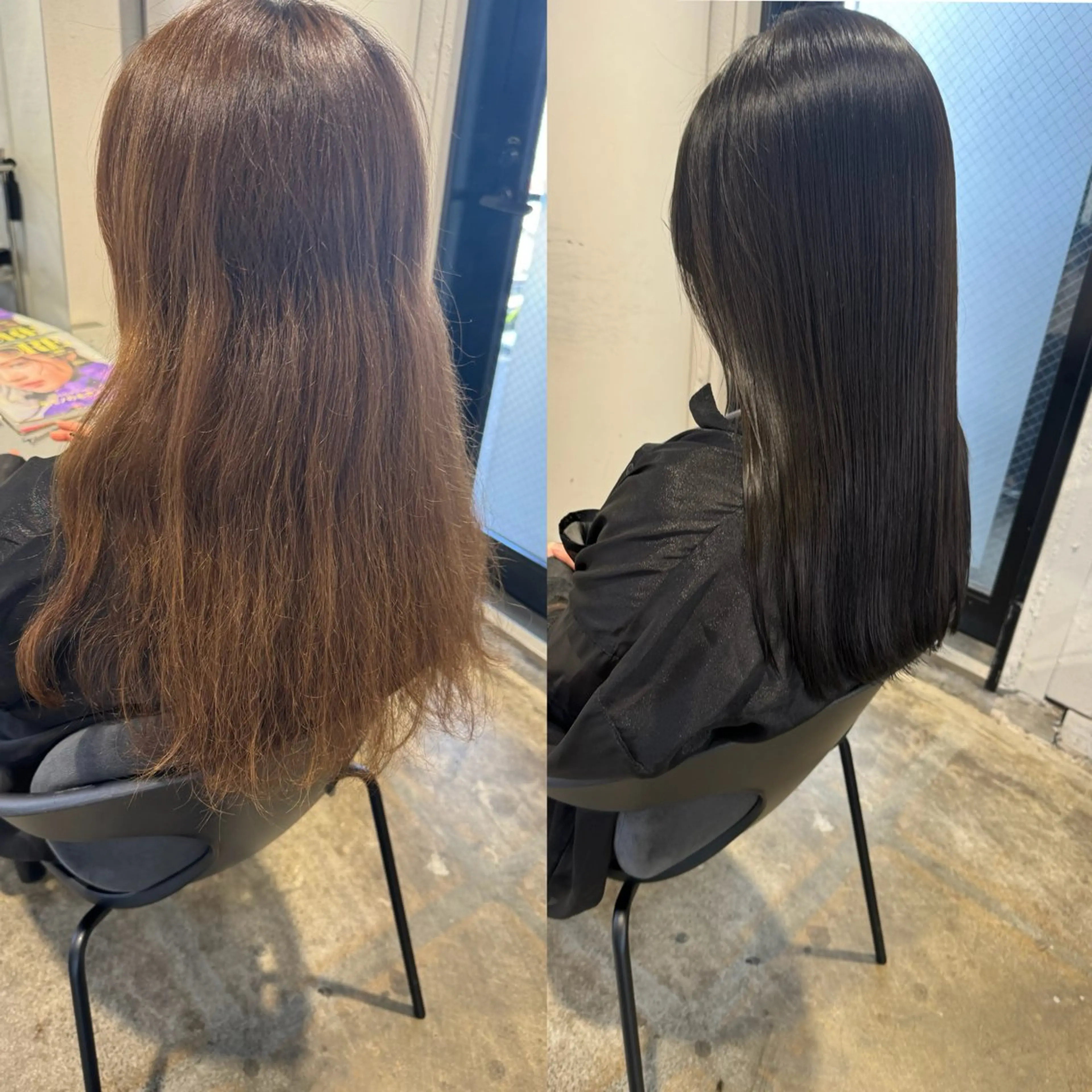 ロング 髪質改善 カット ヘアカラー 縮毛矯正 トリートメント 大迫 江梨のヘアスタイル