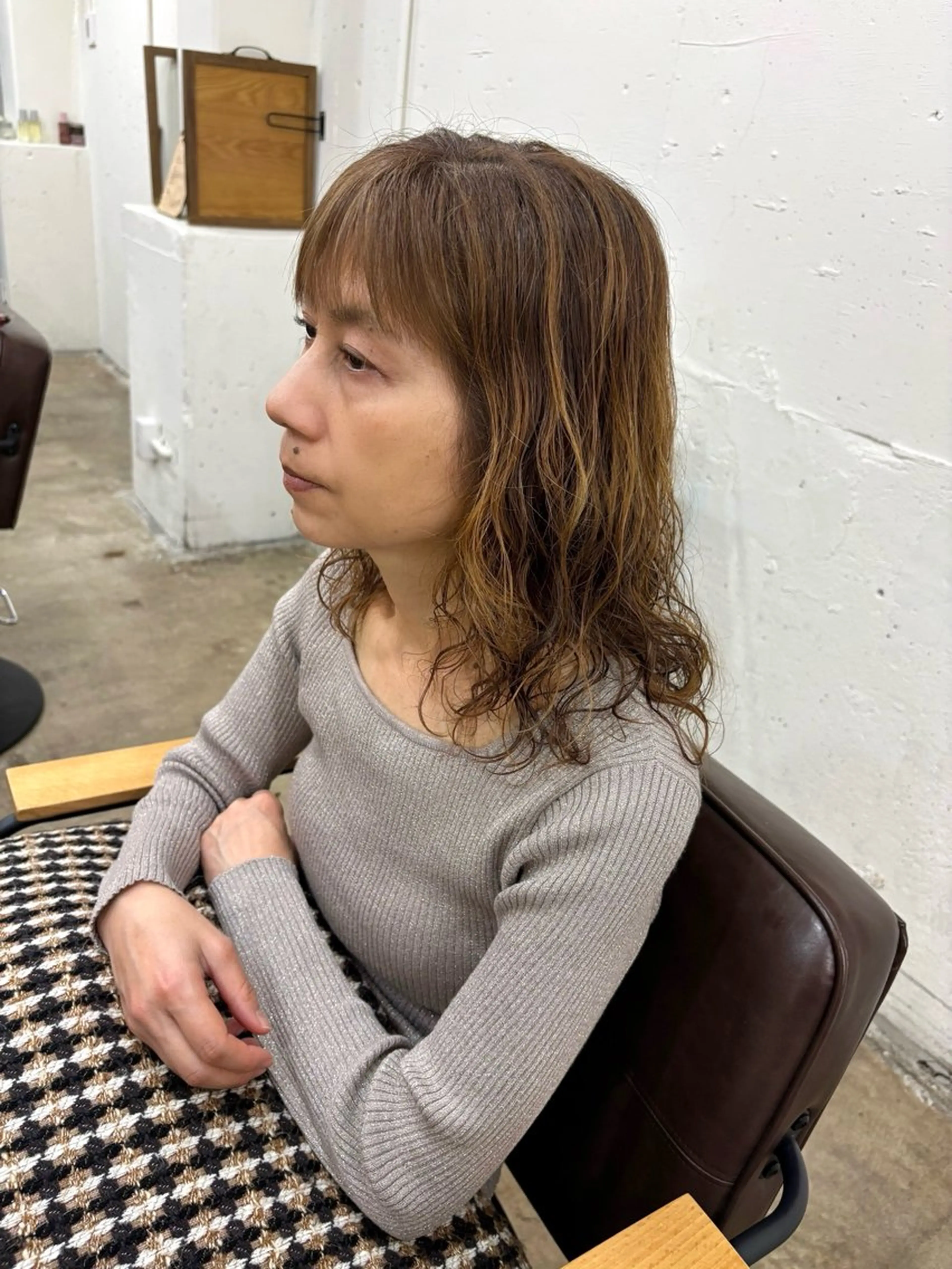 セミロング カラー パーマ セミロングパーマ カット パーマ CIEN所属・ayano🫧 《CIEN》のヘアスタイル