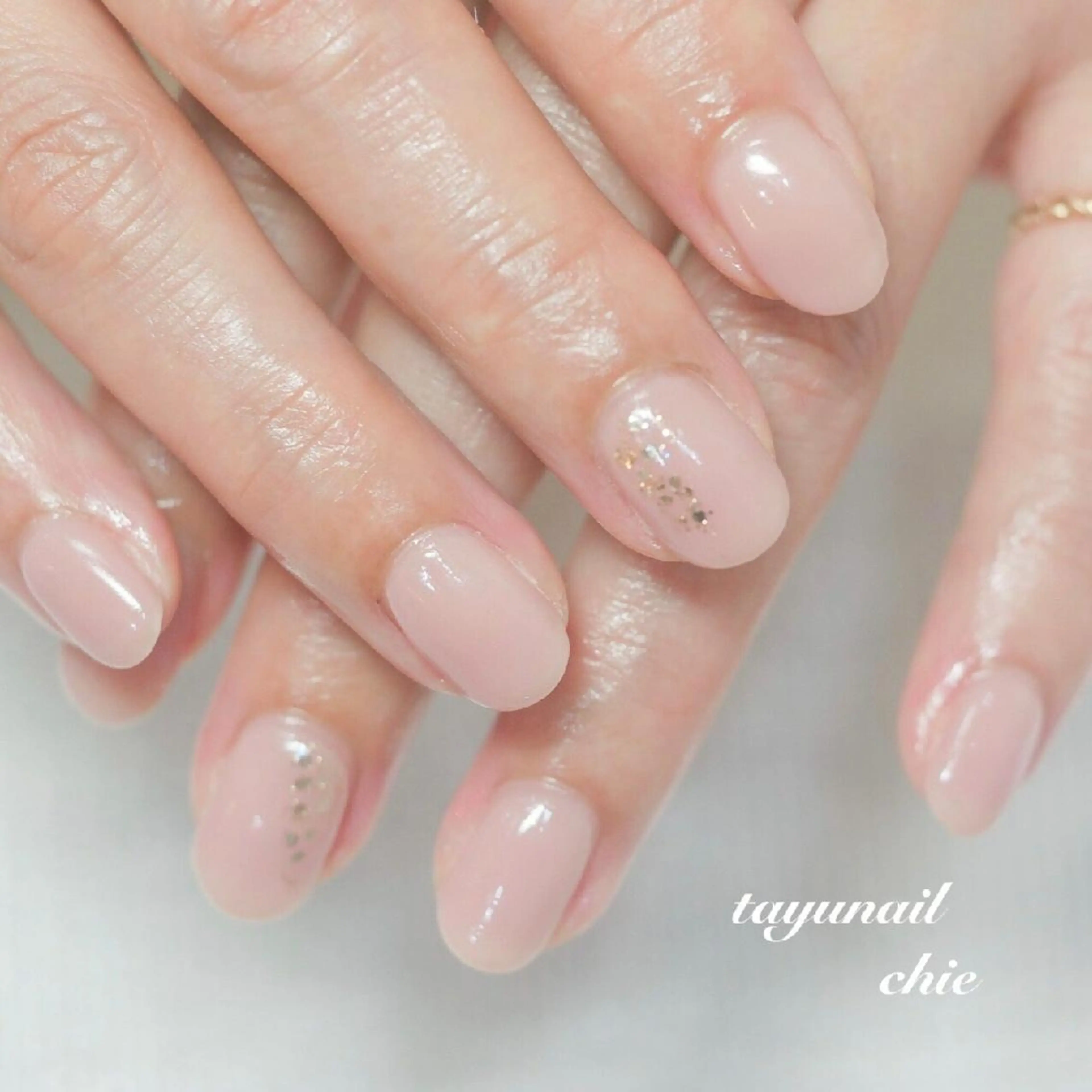 ネイル アートネイル ブルー 入学式 ジェルネイル キラキラネイル ネイルサロン 【たゆnail】のネイルデザイン