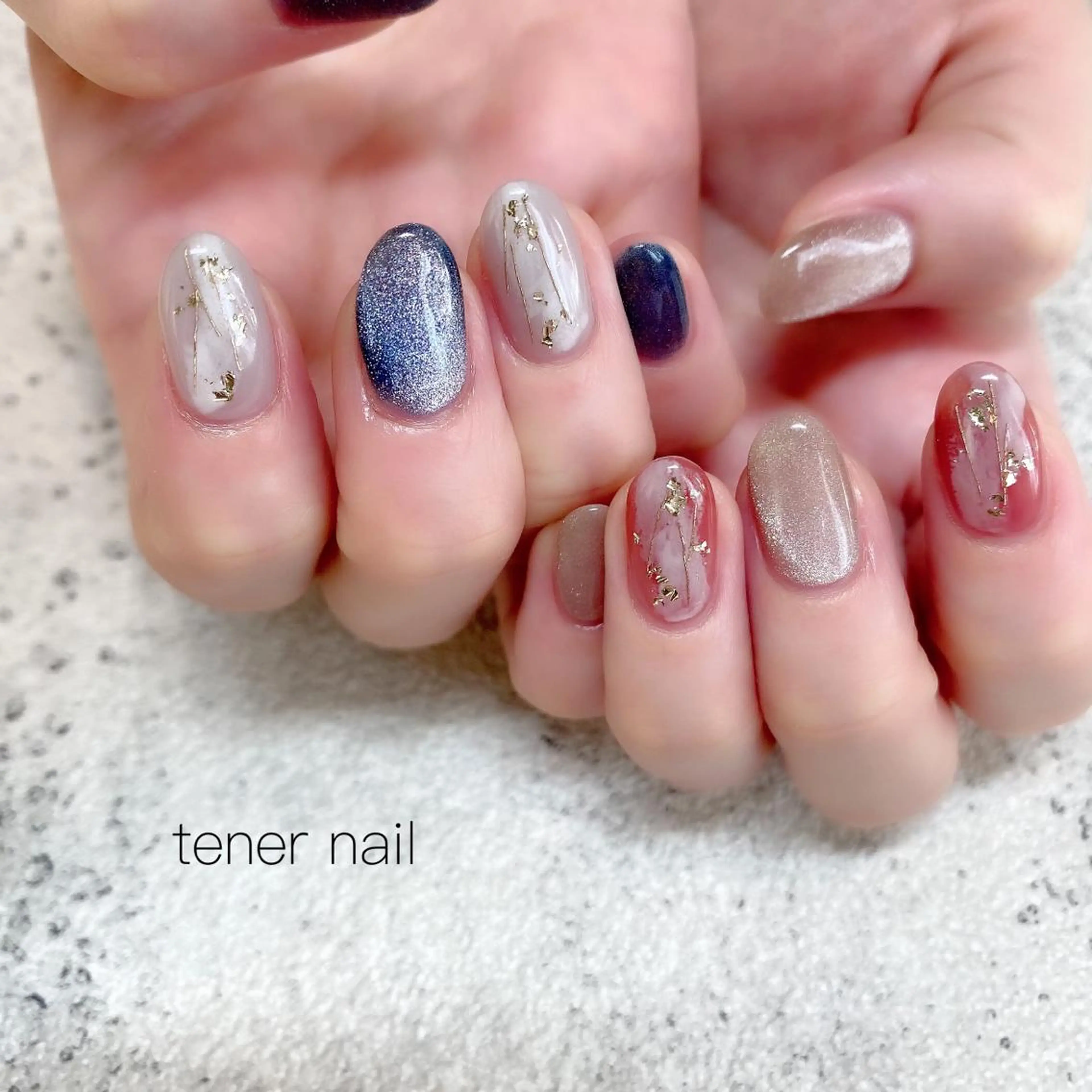 ネイル マグネットネイル ニュアンスネイル テネルネイル tener nailのネイルデザイン