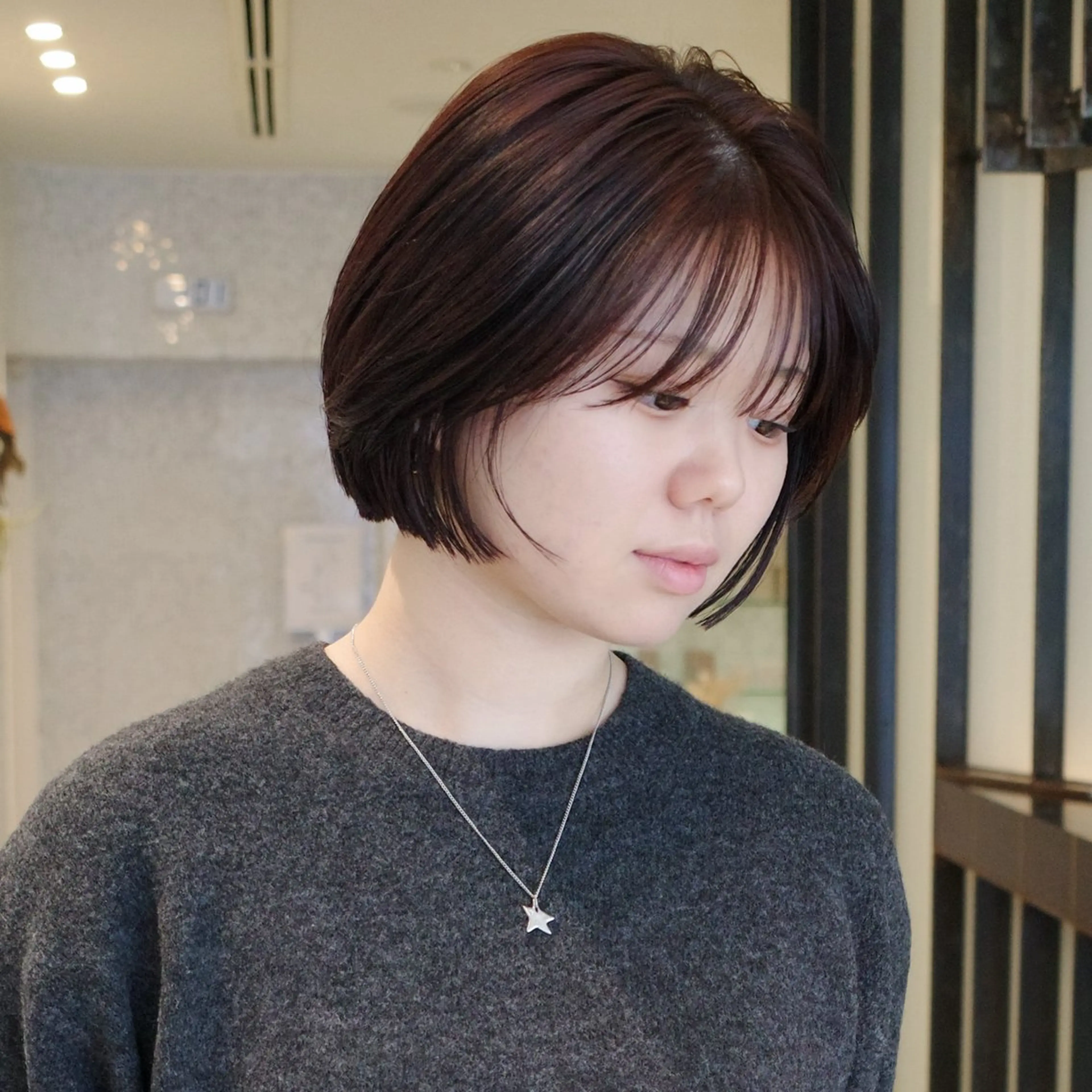 ショート カラー ボブレイヤー ボブ 韓国風ヘア レイヤーカット カット ヘアカラー トリートメント ボブ特化美容師/ ボブパーマ/ミツイのヘアスタイル