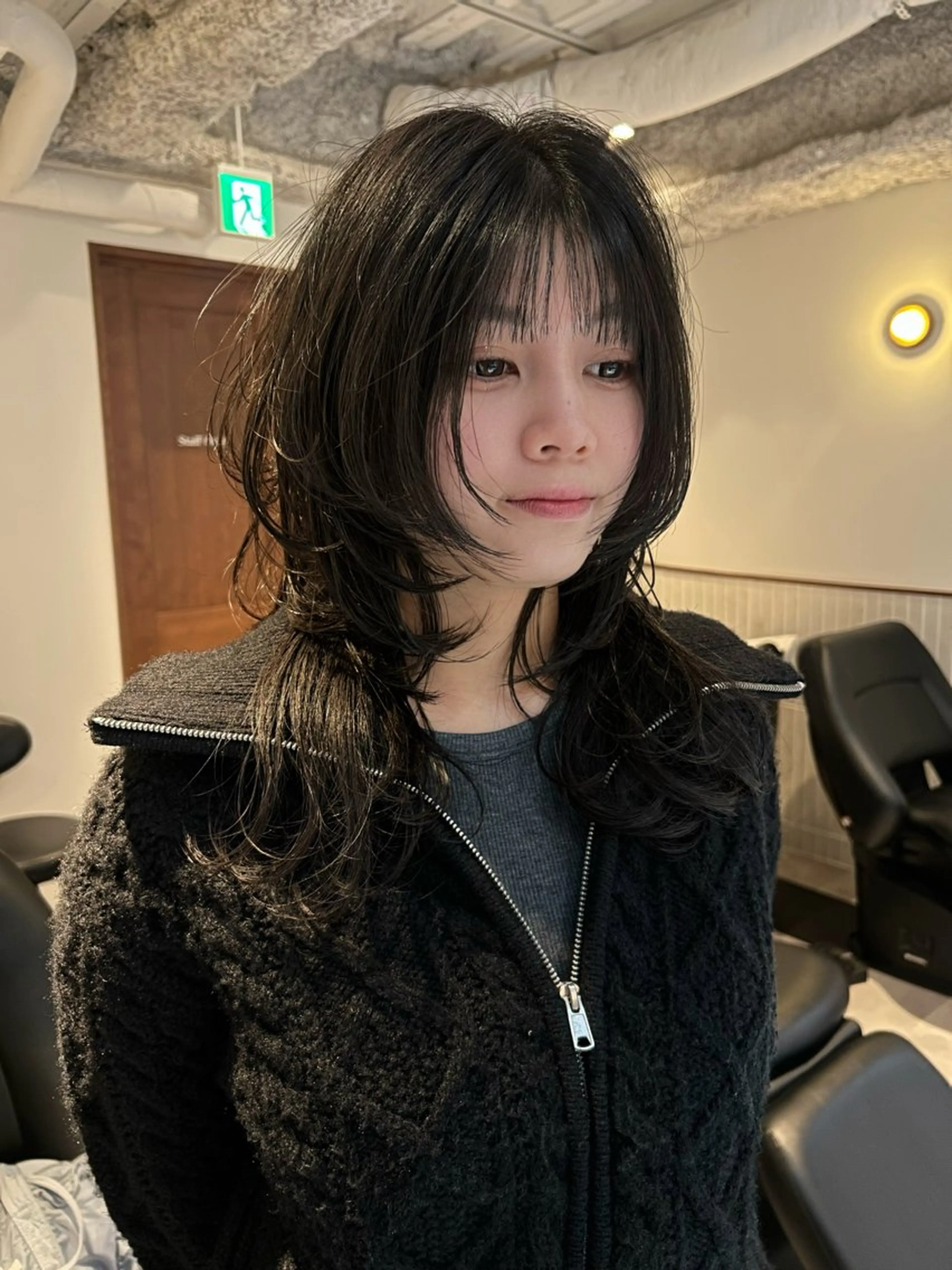 ロング ハッシュカット ハイレイヤー レイヤーカット ウルフカット ヘアカラー トリートメント レイヤーカット //金子 聖汰のヘアスタイル