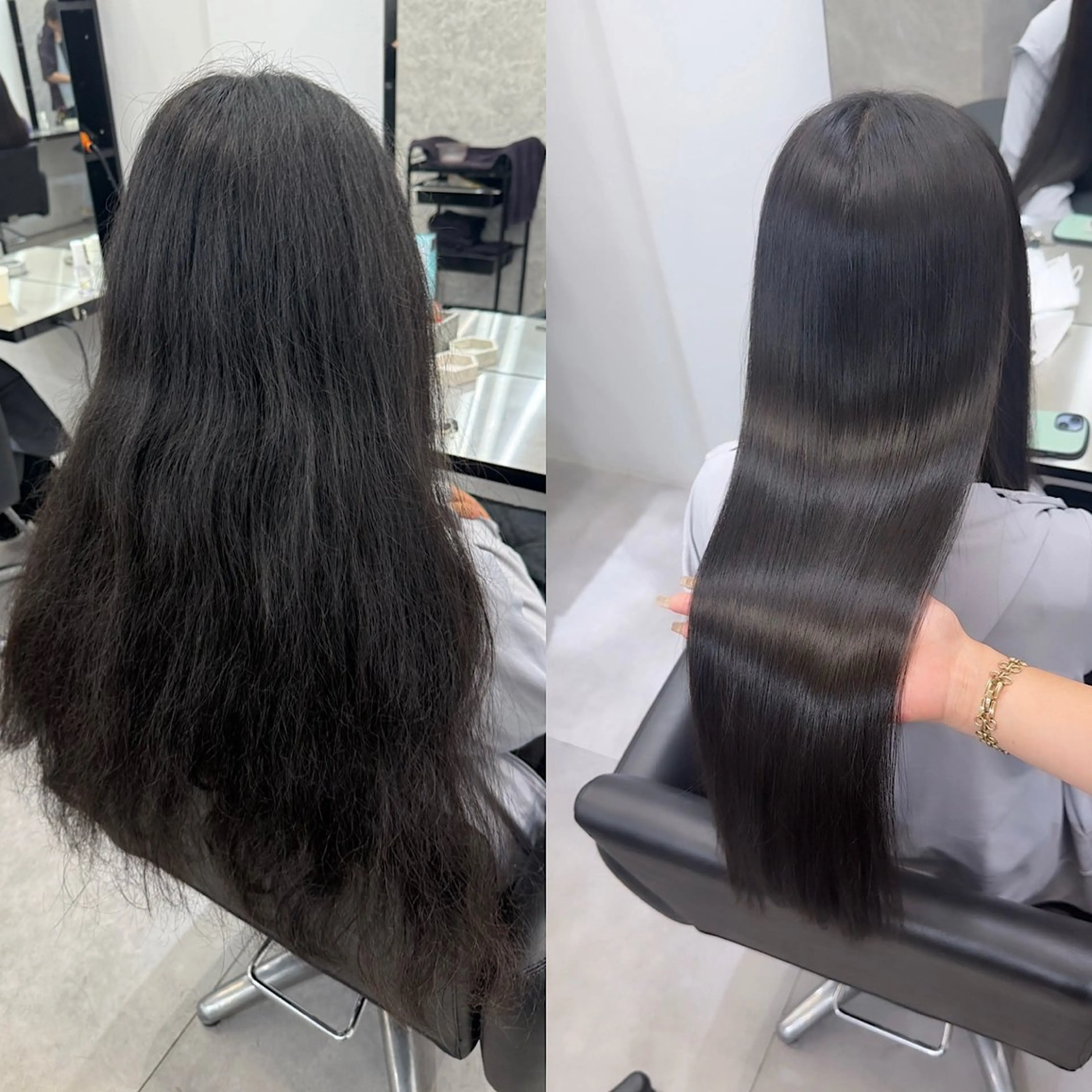 ロング カラー パーマ 透明感カラー ストレートパーマ カット ヘアカラー 縮毛矯正 トリートメント 巻ける縮毛矯正 Sachi🐰のヘアスタイル
