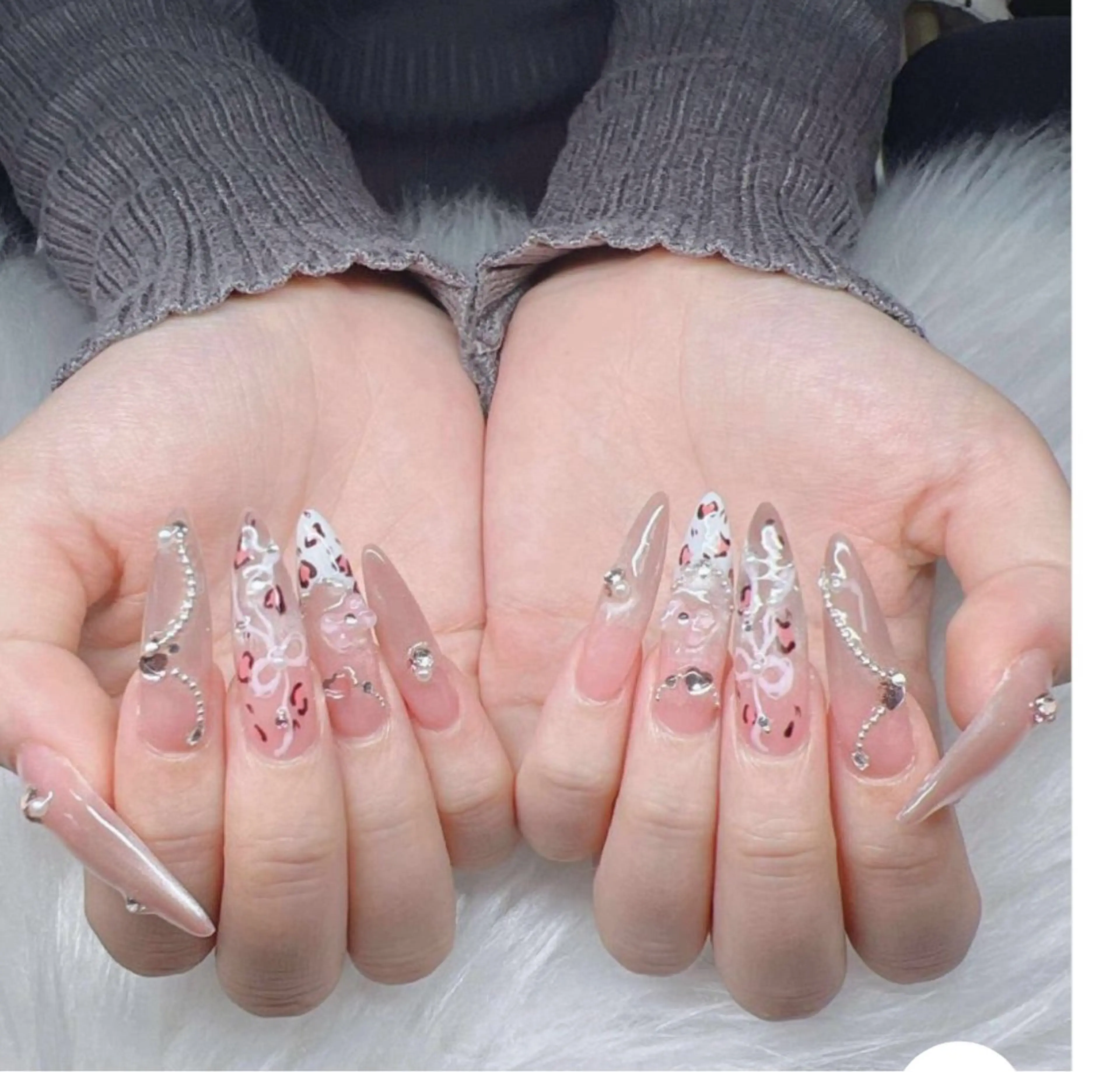 ネイル フレンチネイル グラデーション 韓国ネイル マグネットネイル ミラーネイル REI nailのネイルデザイン