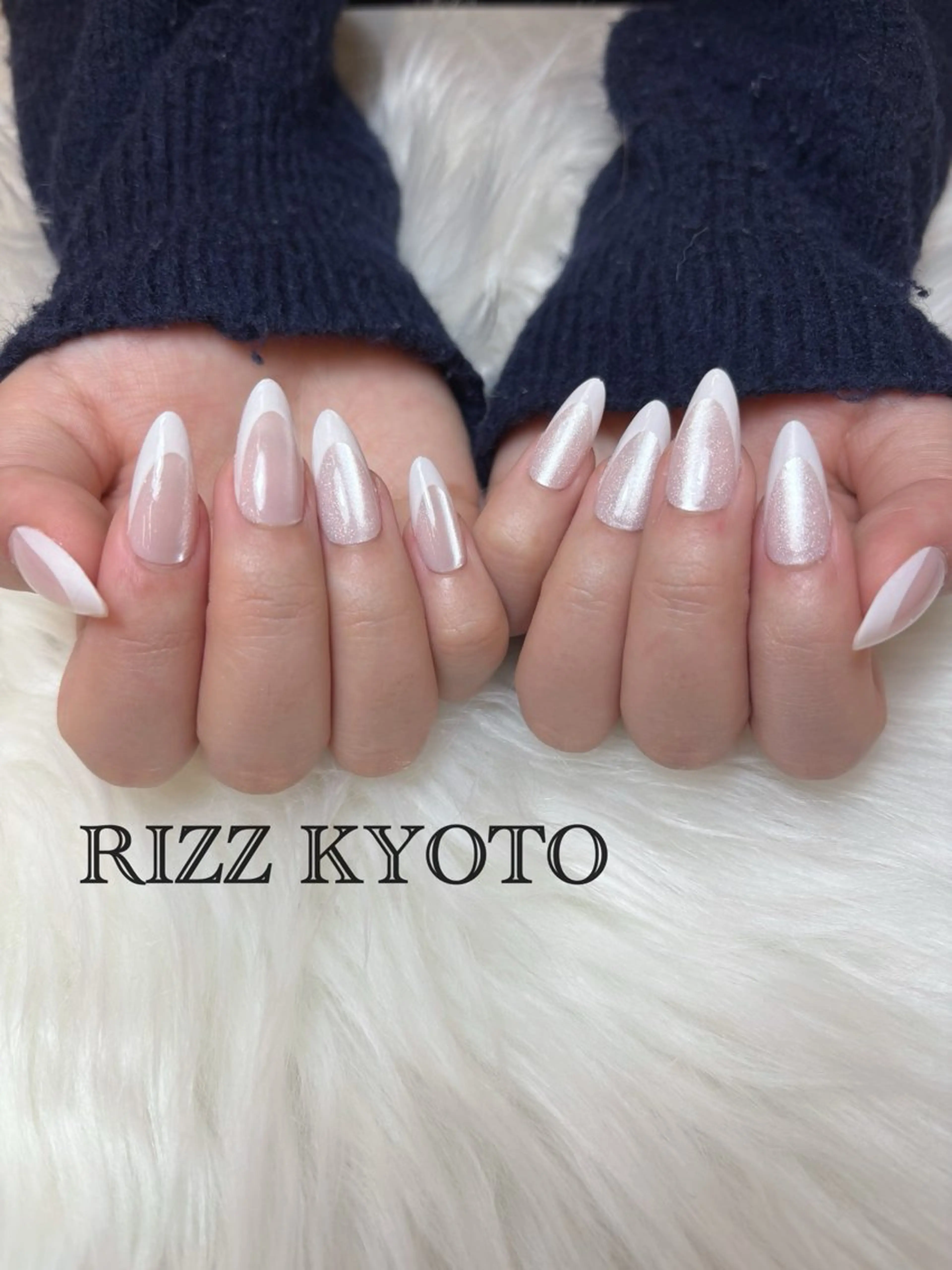 ネイル フレンチネイル スカルプネイル RIZZ KYOTO ゆうのネイルデザイン