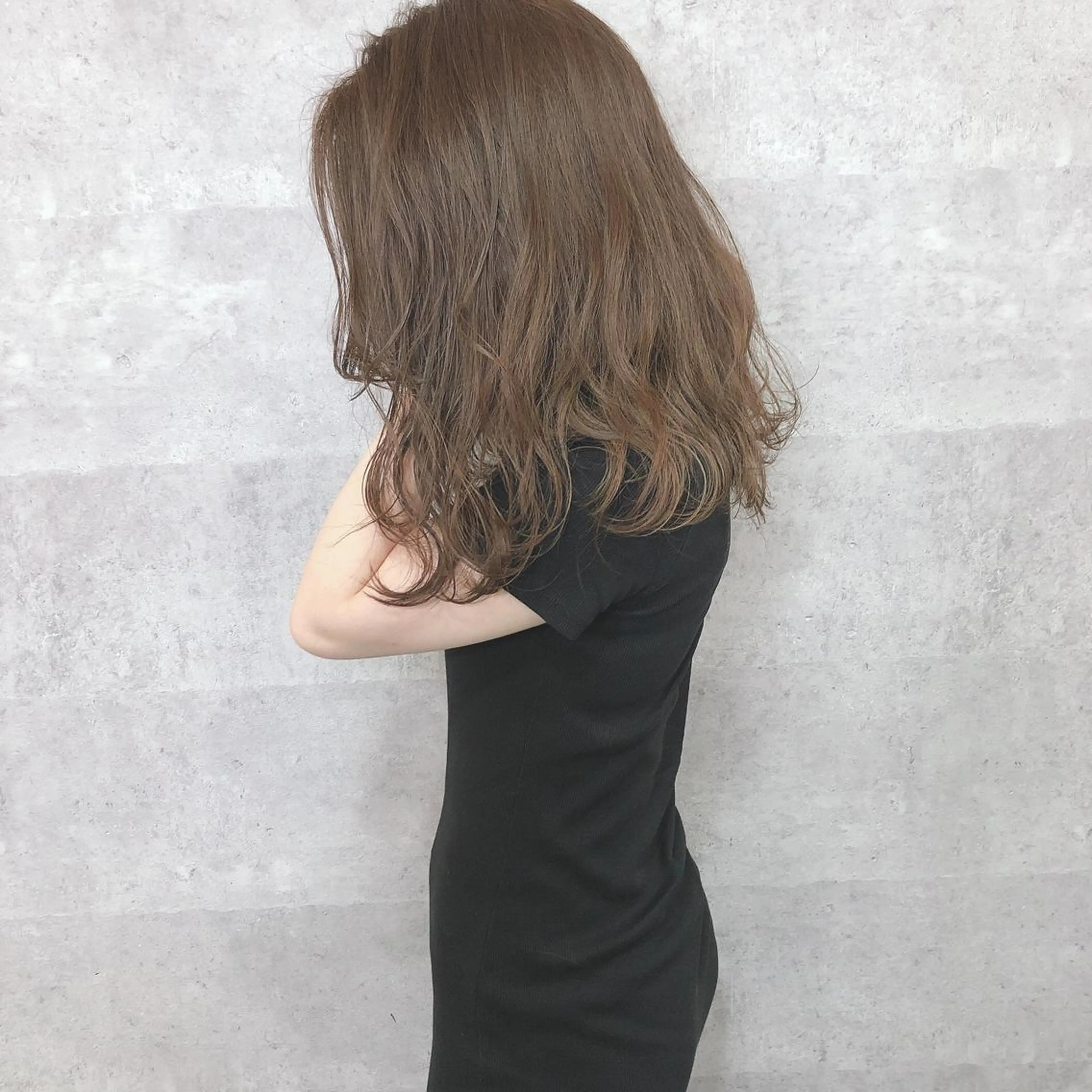 ミディアム カラー 髪質改善 中川 翔のヘアスタイル