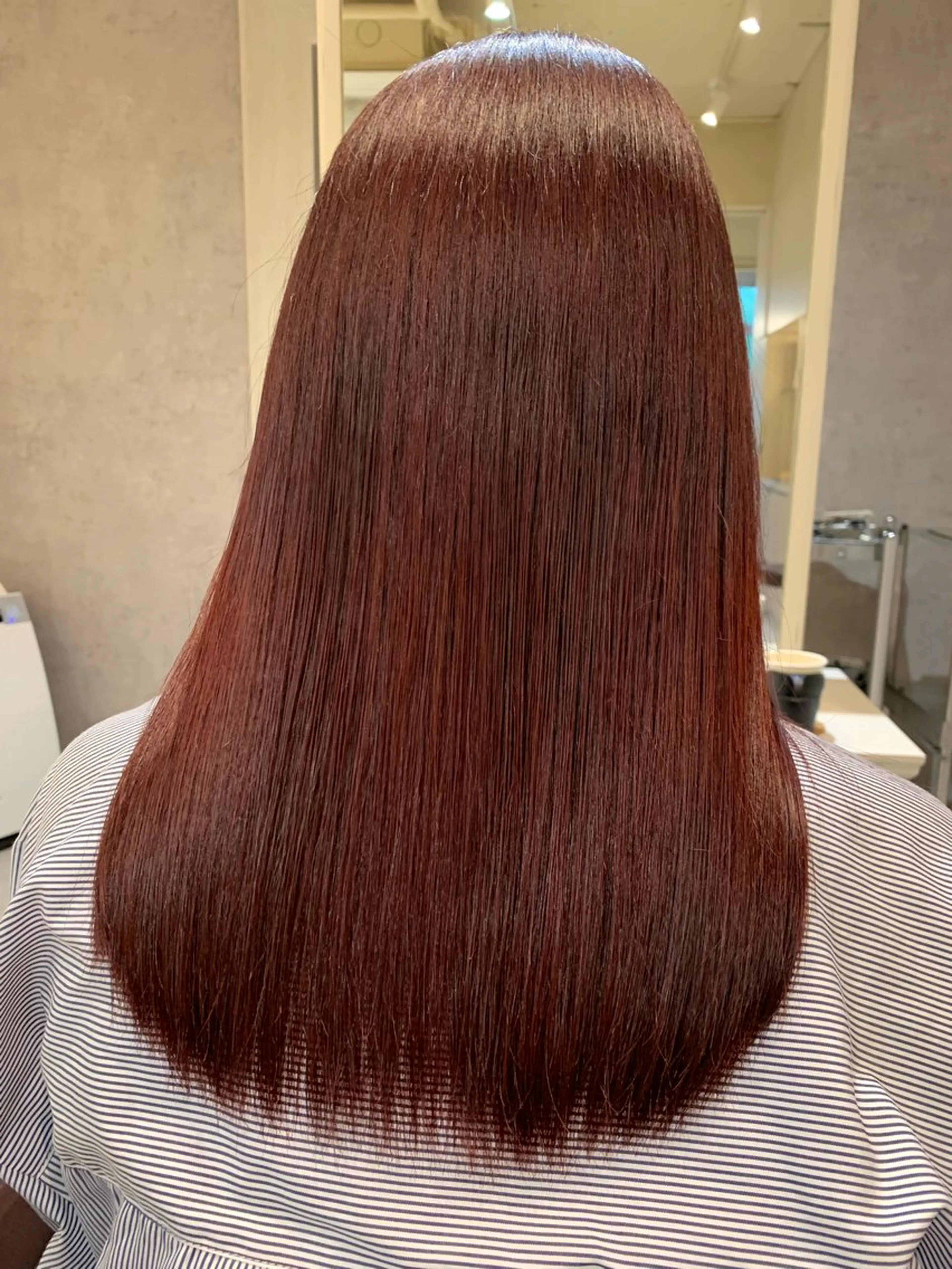 ロング カラー レッドカラー ヘアカラー トリートメント Yuuki🌷名古屋 栄 カラー/ボブのヘアスタイル