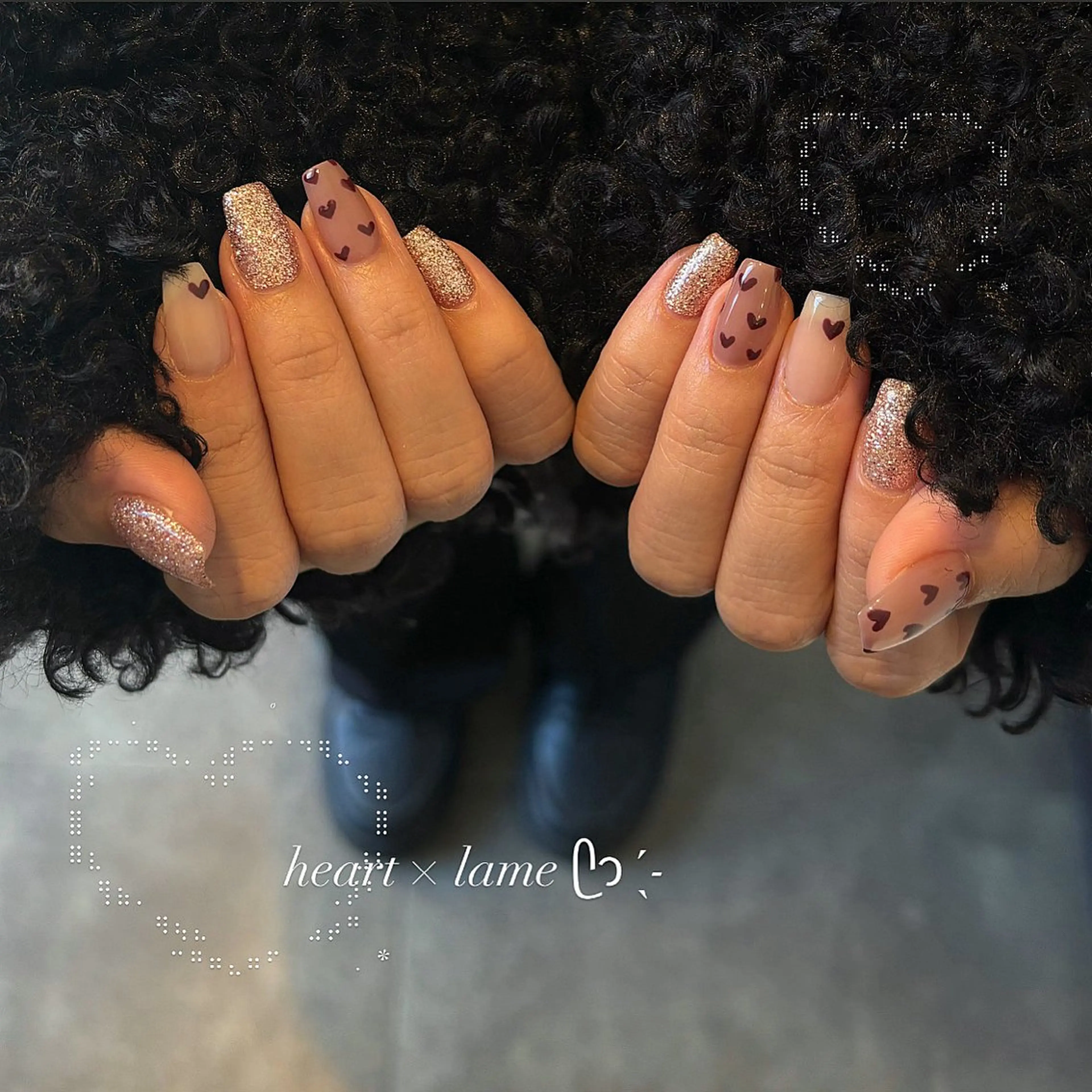 ネイル アートネイル バレンタイン 蓮見 空楽のネイルデザイン