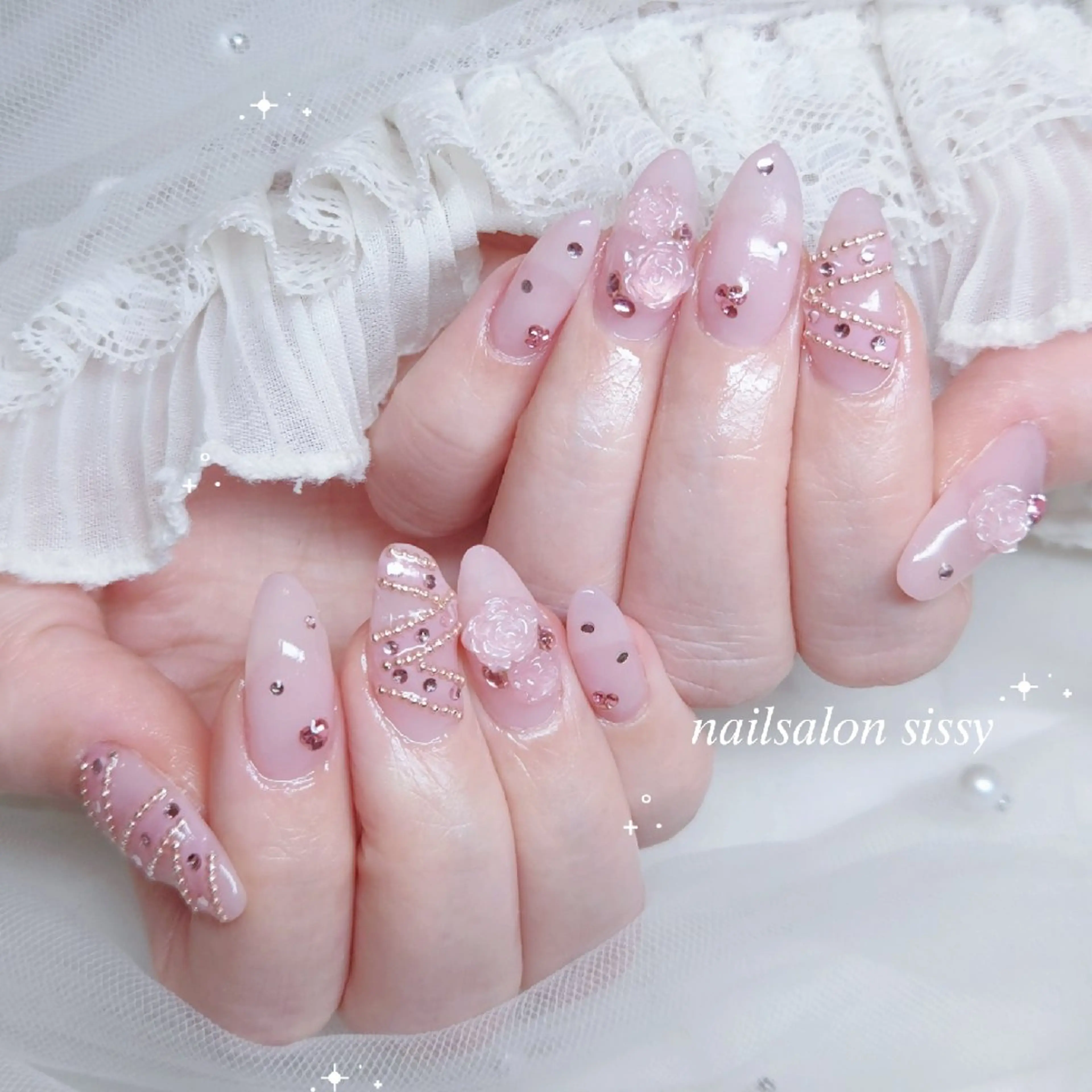 ネイル 韓国ネイル ピンク ワンホンネイル ハンドネイル sissy hatsuneのネイルデザイン