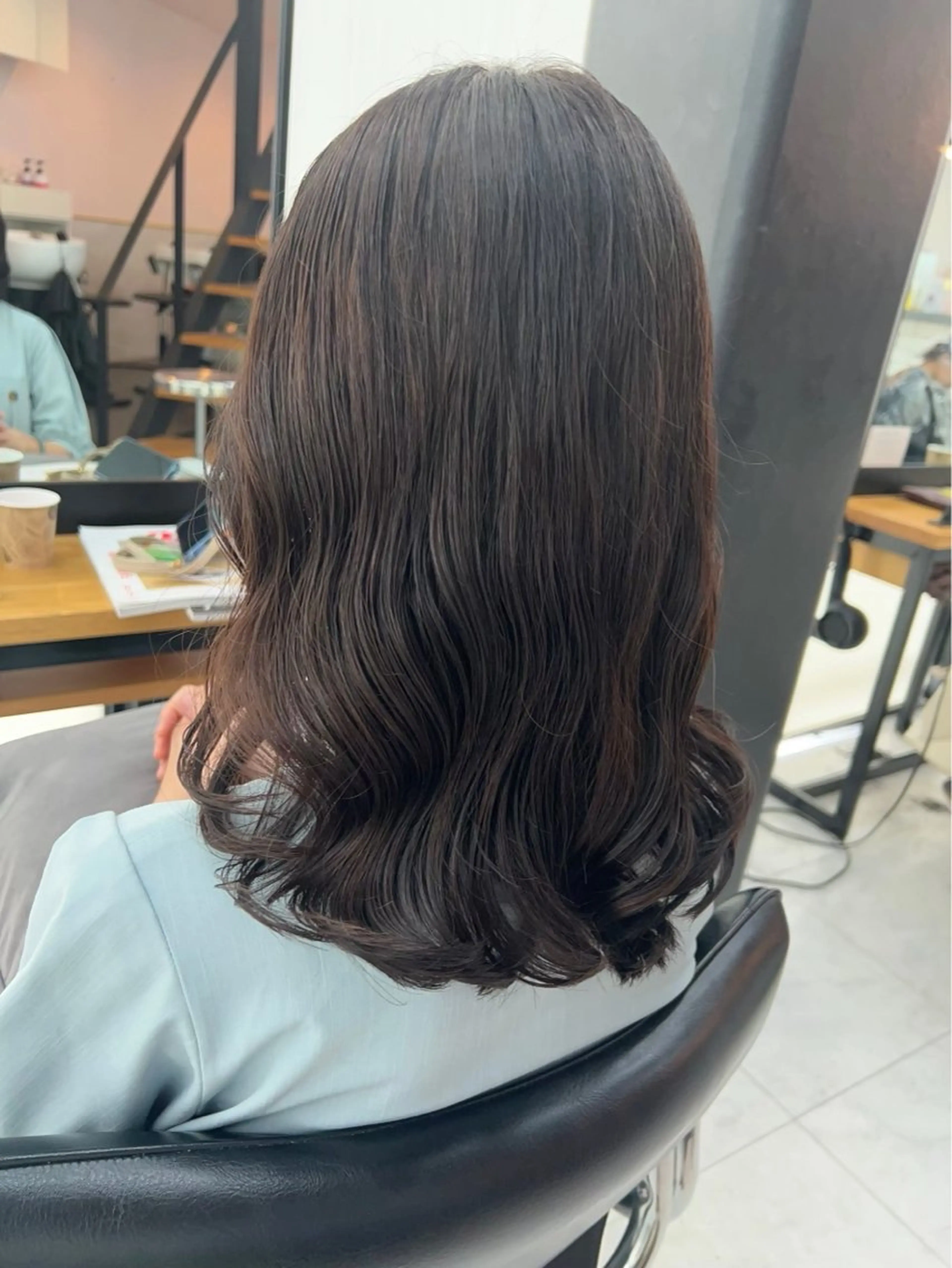 セミロング カラー パーマ 🍀︎Reika 🍀のヘアスタイル