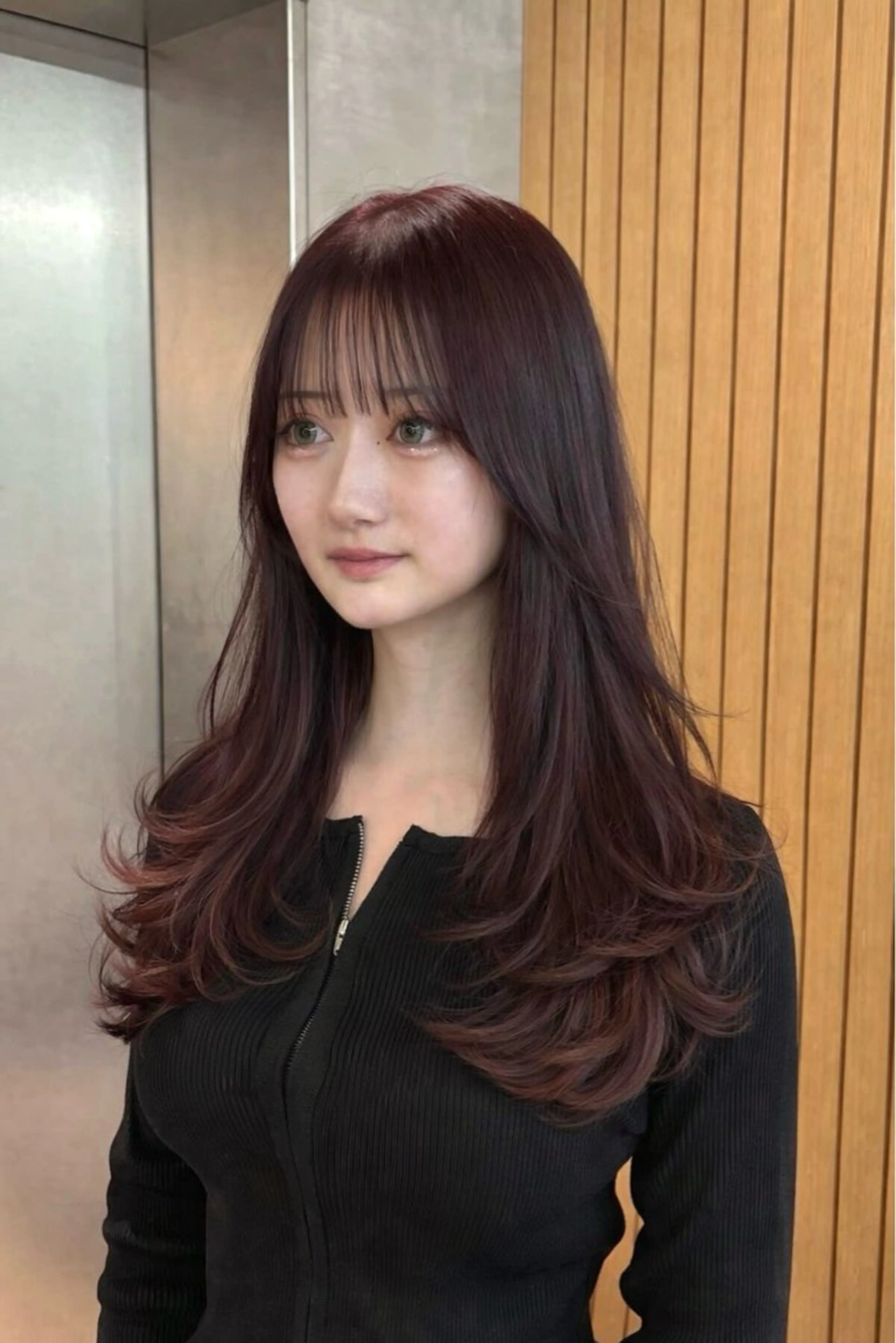 セミロング カラー 韓国ヘア/レイヤー Londエレンのヘアスタイル