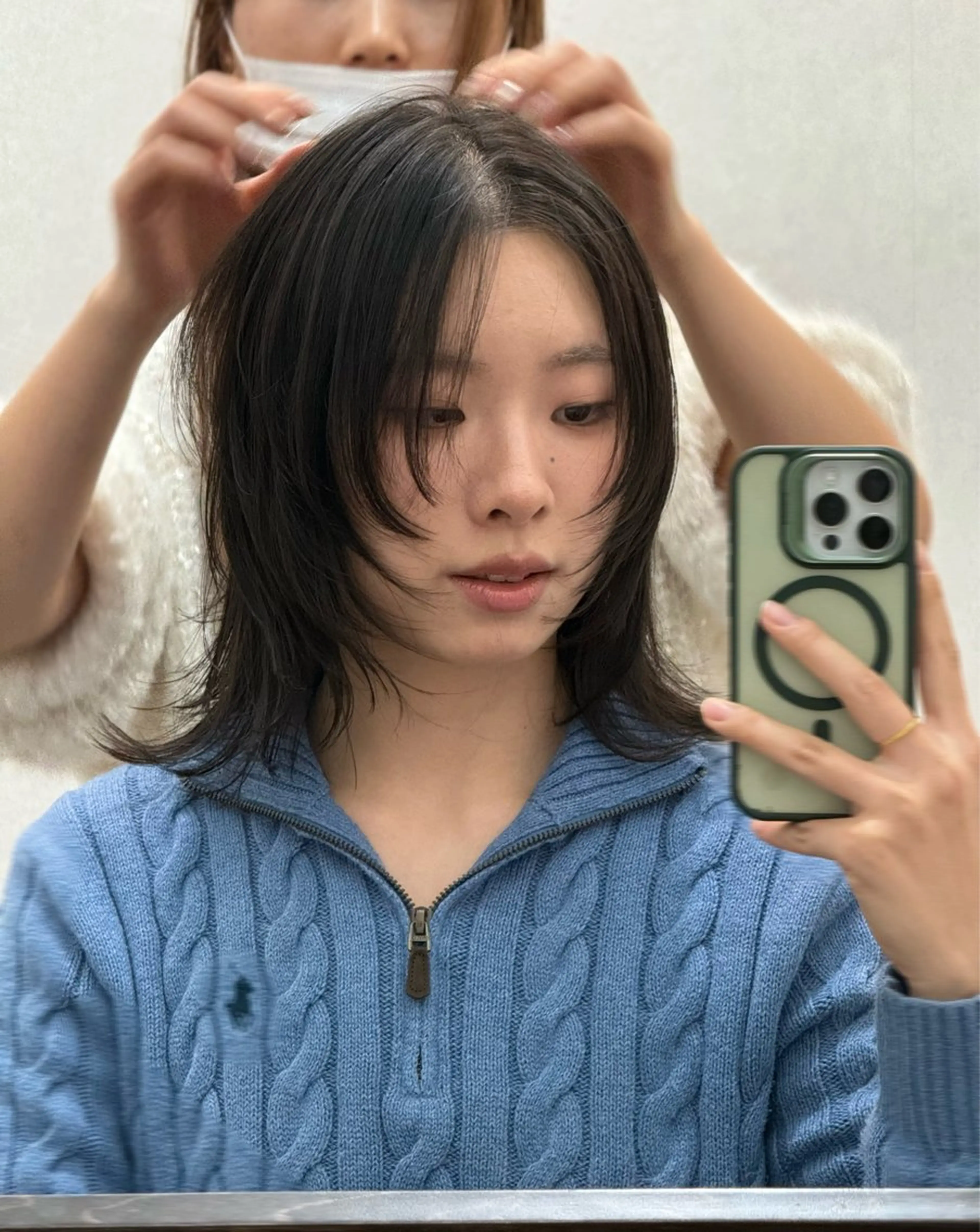 ミディアム ナチュラル🎀透明感 カラー/香香のヘアスタイル