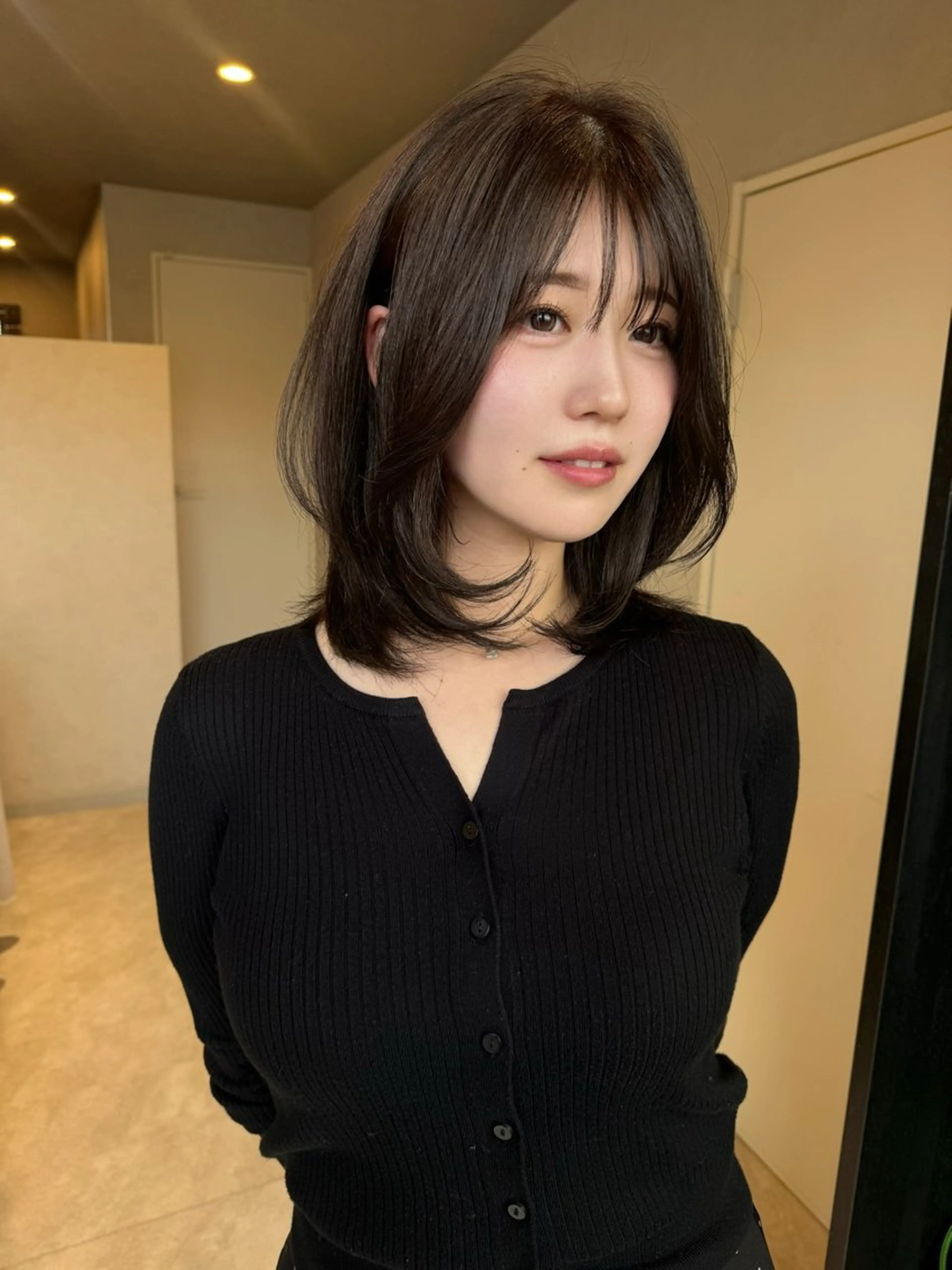 ミディアム カラー ボブレイヤー ボブ レイヤーカット カット ヘアカラー トリートメント 透明カラー/レイヤー misaki °＊のヘアスタイル