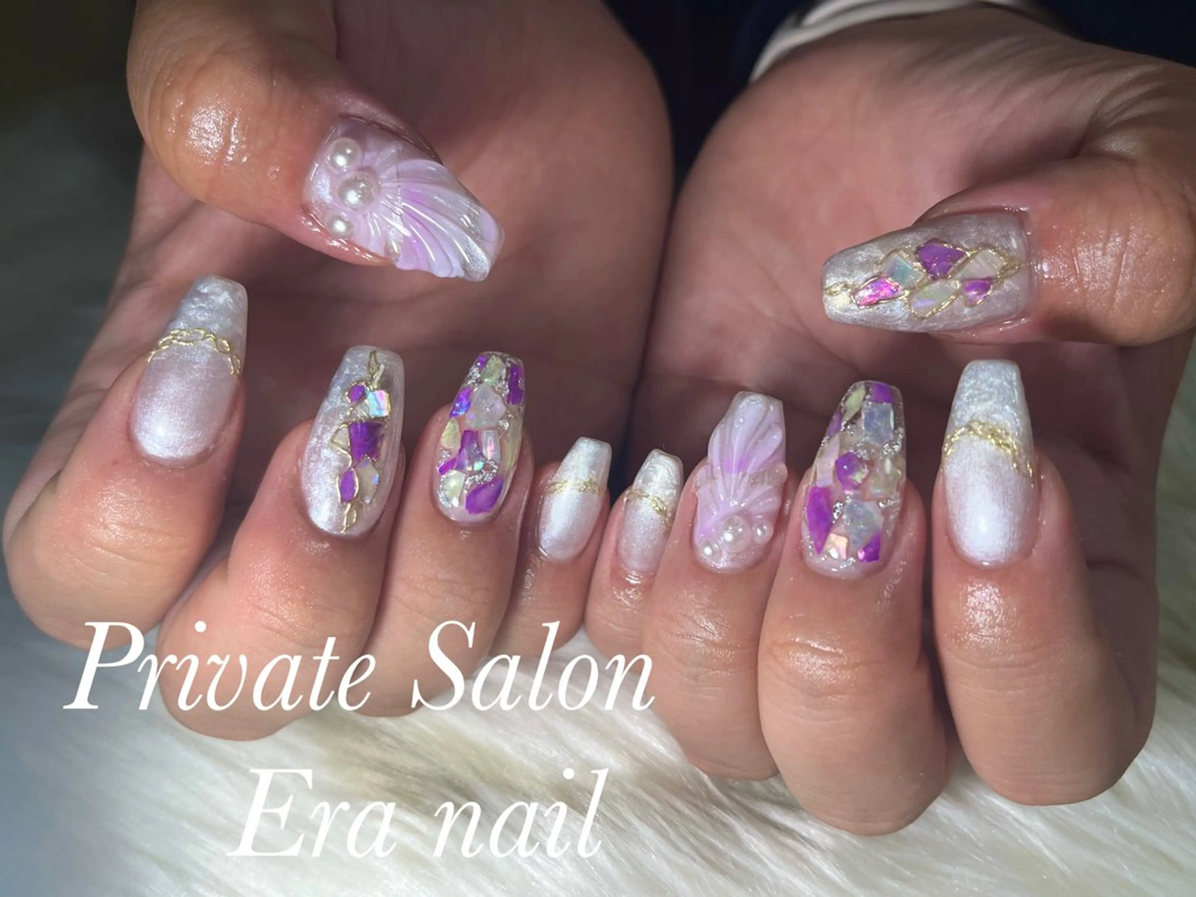 ネイル アートネイル 持ち込み スカルプネイル Era nailのネイルデザイン