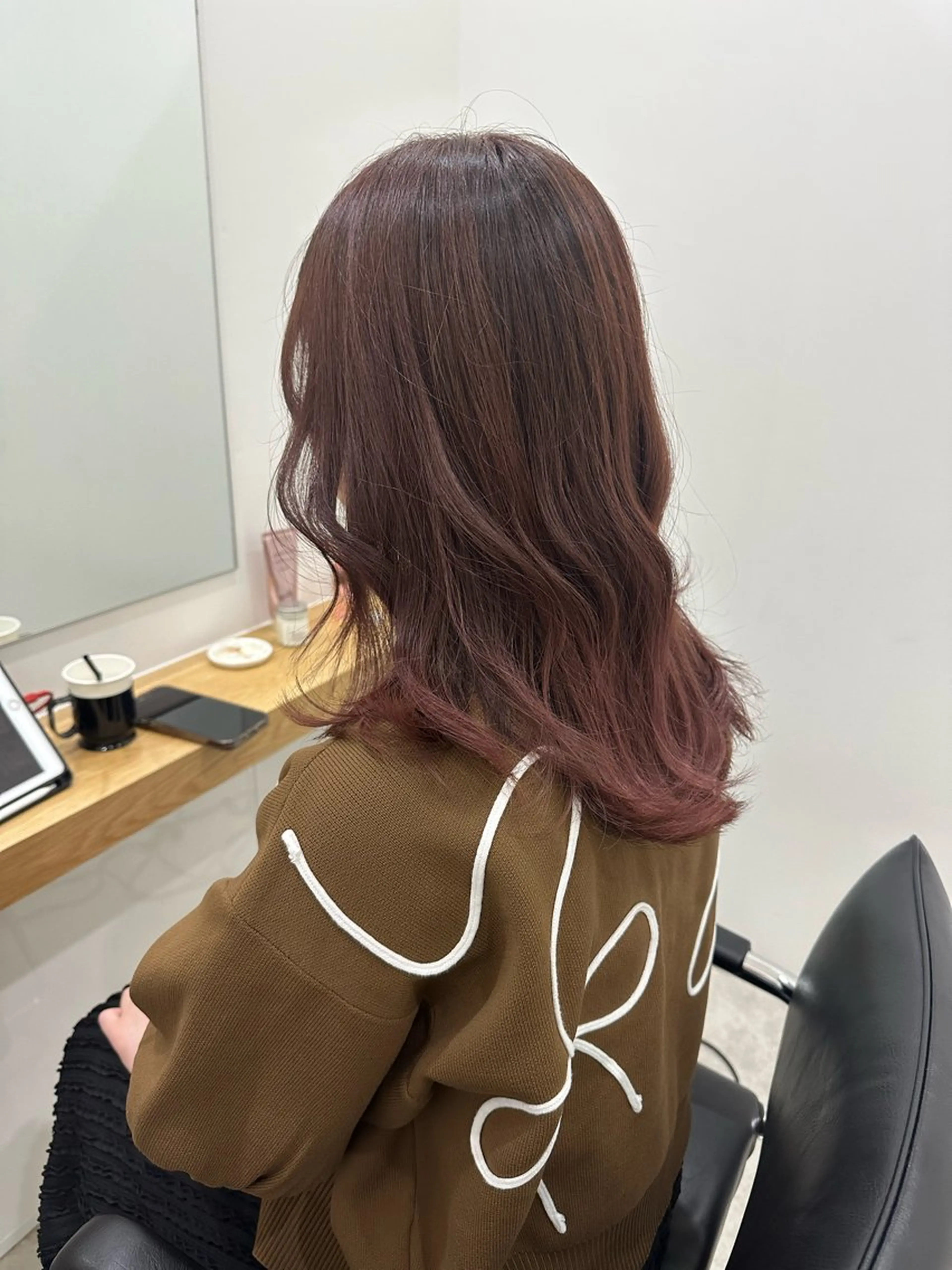 セミロング カラー カット ヘアカラー トリートメント レイヤー/ナチュラル 💐nao.のヘアスタイル