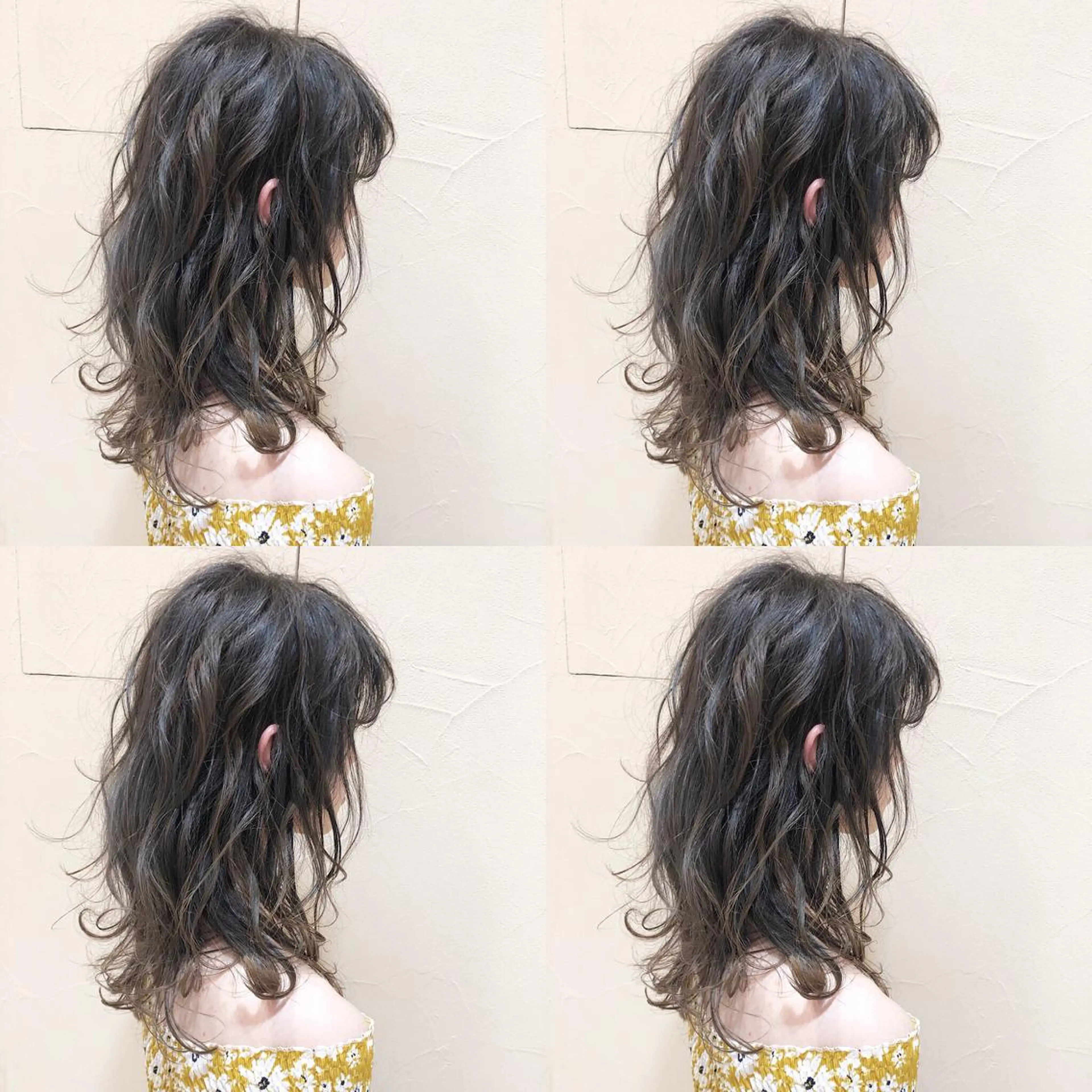 セミロング カラー アディクシーカラー アッシュ バレイヤージュ 透明感カラー グラデーションカラー 三鷹で1番ショート ボブをカットする新谷のヘアスタイル