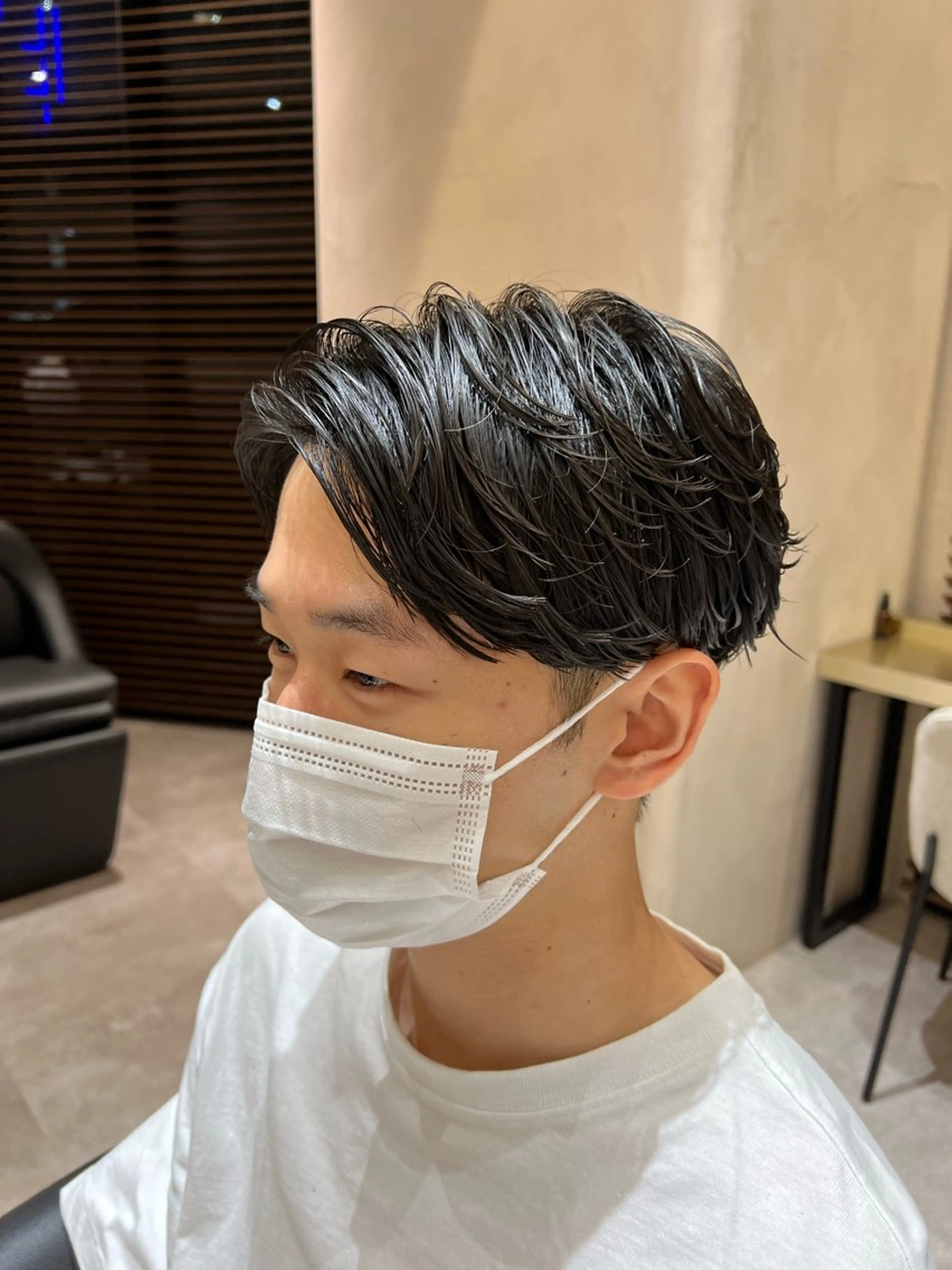 ショート パーマ メンズ 波巻きスパイラルパー マ/シャドウパーマ駿のヘアスタイル