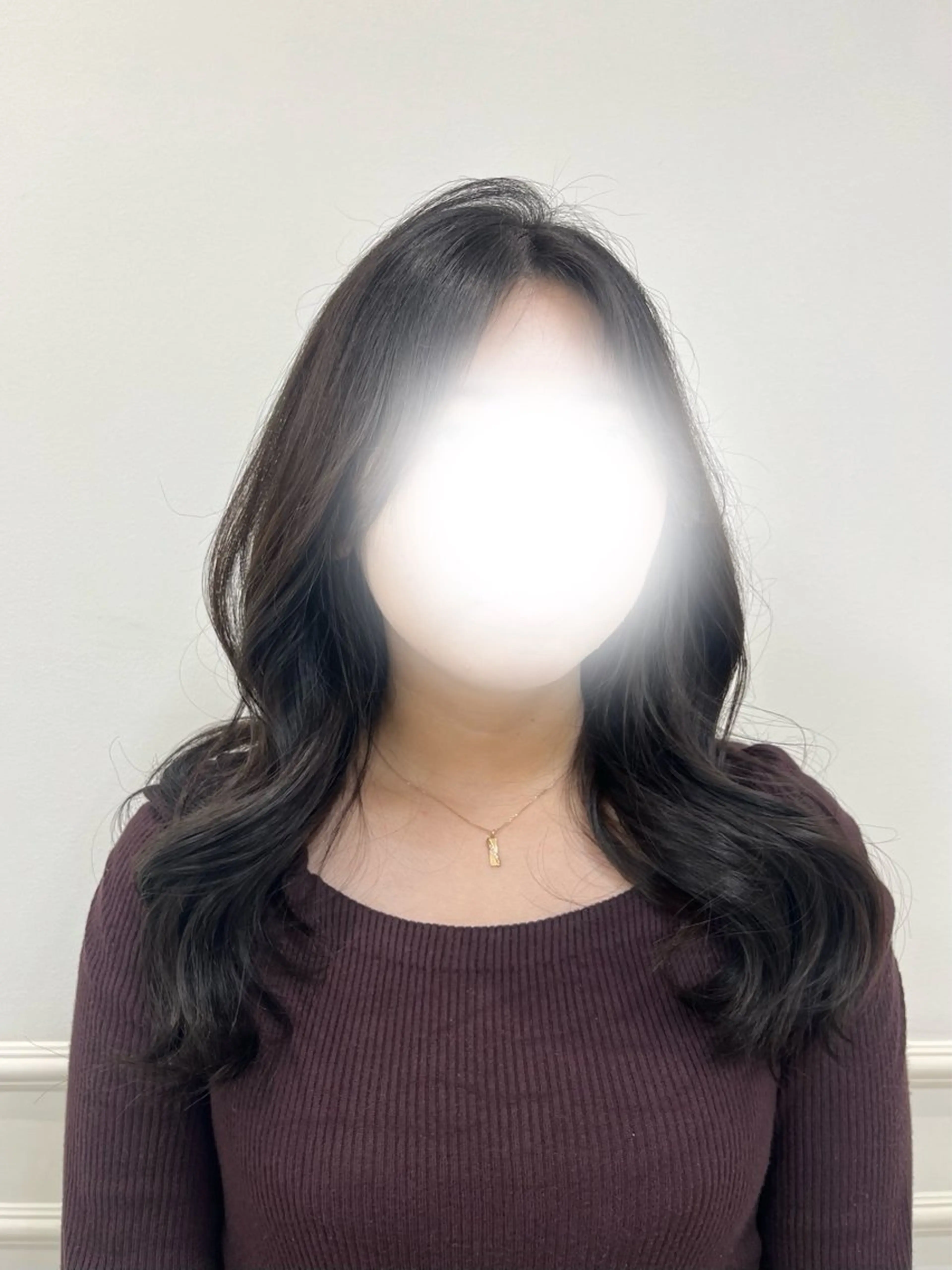 ロング カラー カット ヘアカラー 韓国･ワンホンヘア linon🐈‍⬛のヘアスタイル