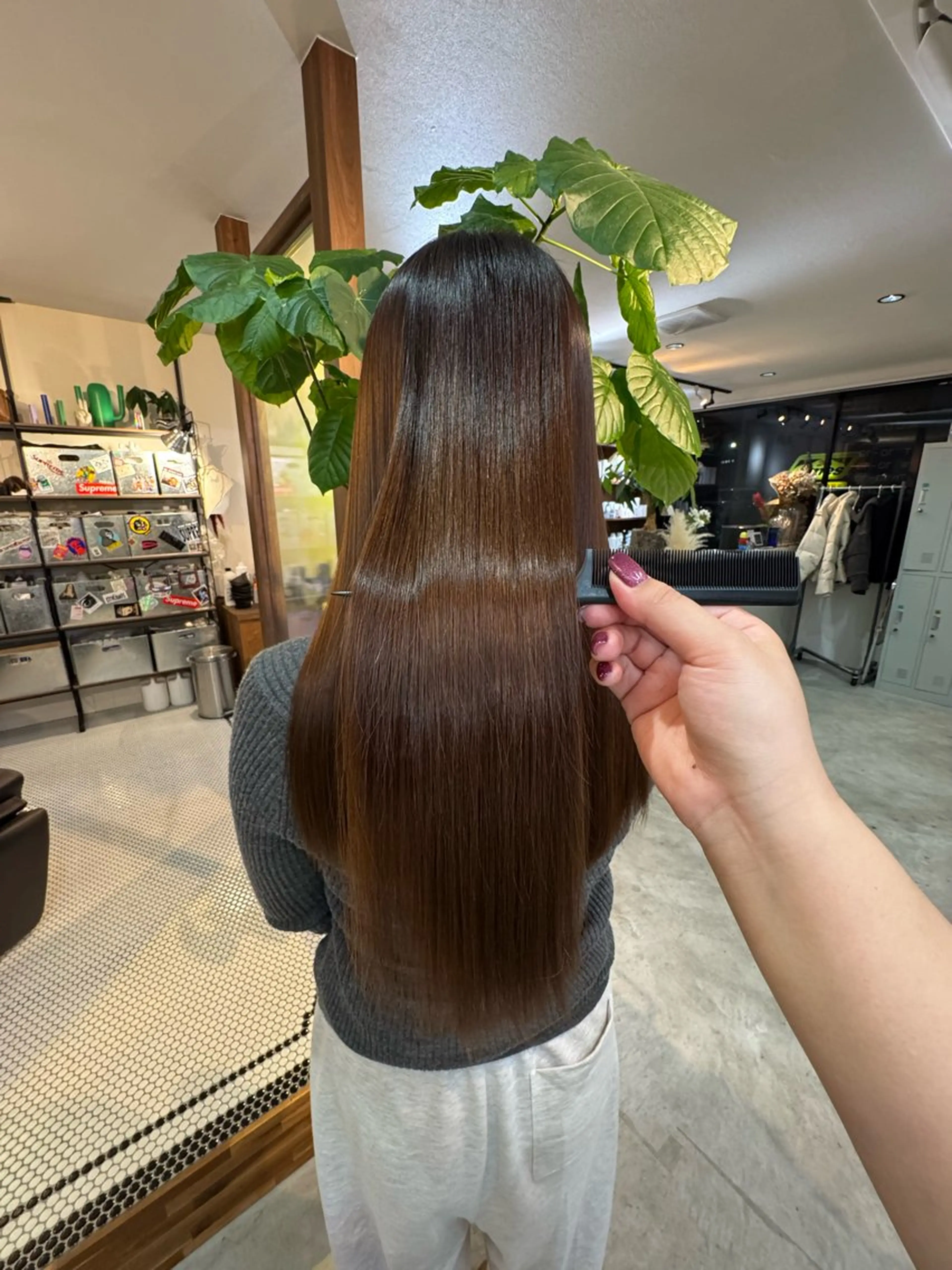 【高艶髪】カラー+ココナッツ縮毛矯正SS+艶髪トリートメント💇🏻‍♀️♡の写真