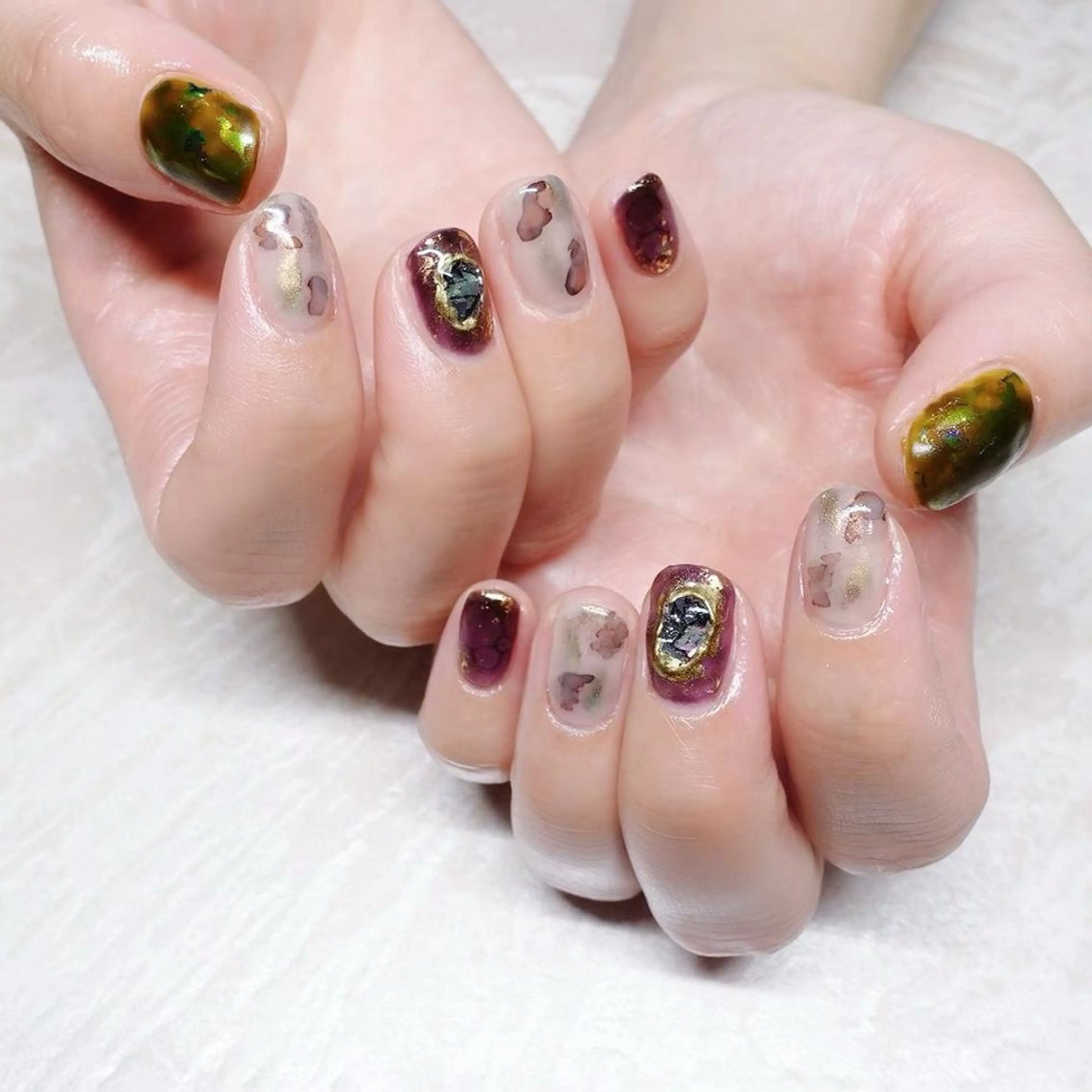 ネイル ニュアンスネイル ショートネイル gemickle nailのネイルデザイン