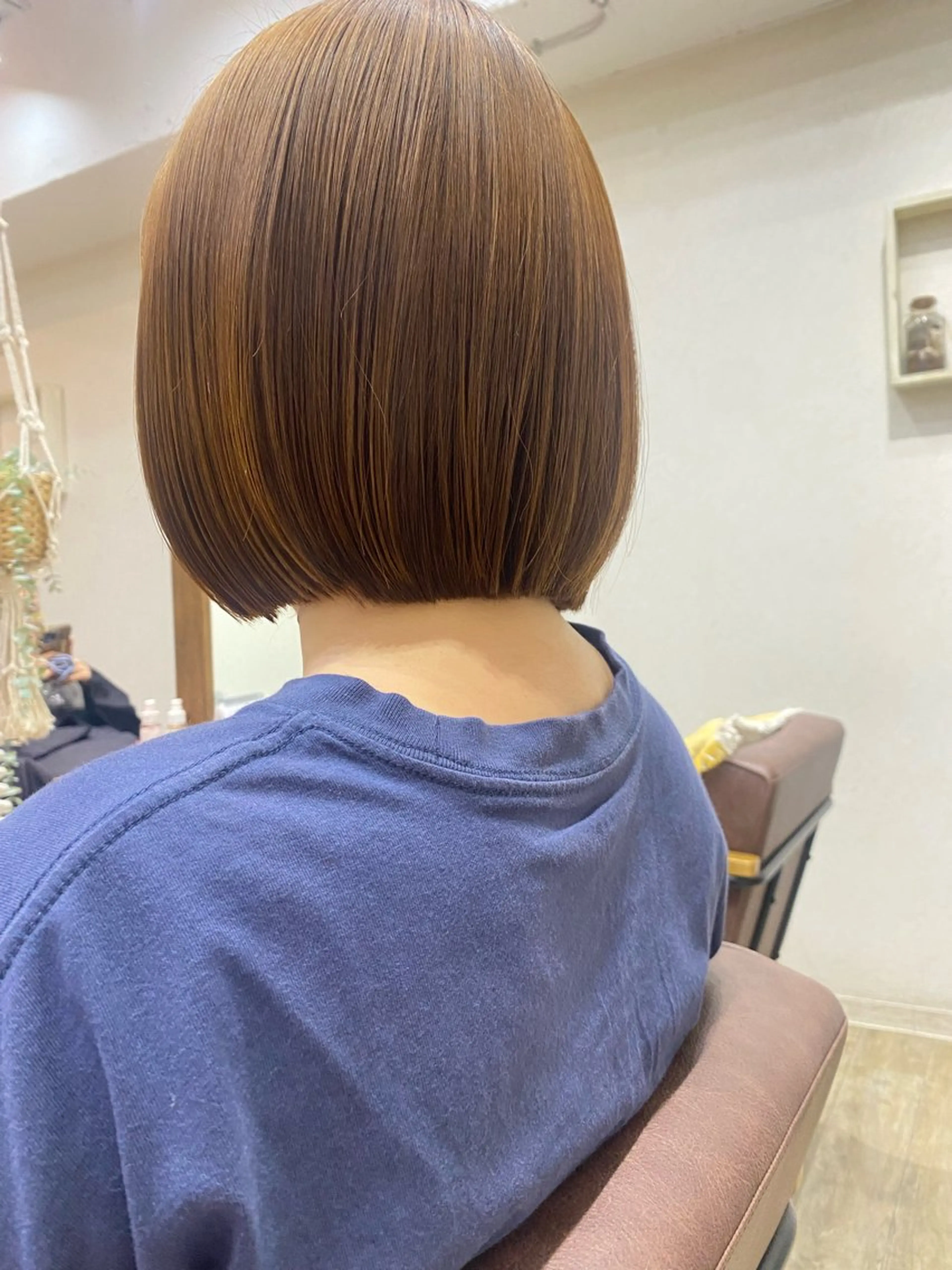 ショート ピンクブラウン 縮毛矯正 N°+aero 😊れいか😊のヘアスタイル