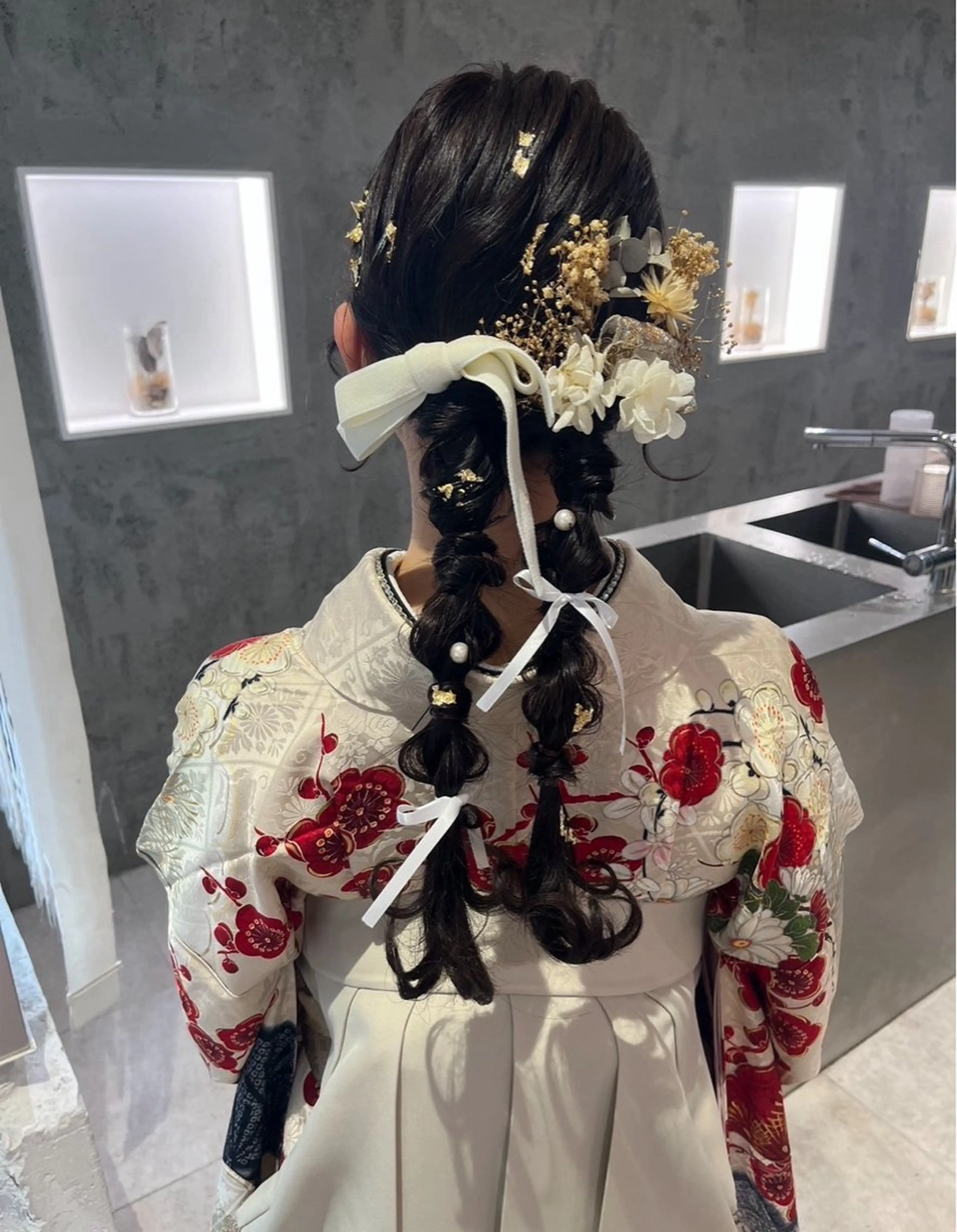 🫧✨【卒業式】　🫧✨2点（袴着付け・ヘアセット）　￥16500⇒￥11000⭐️事前カウンセリングあり⭐️の写真