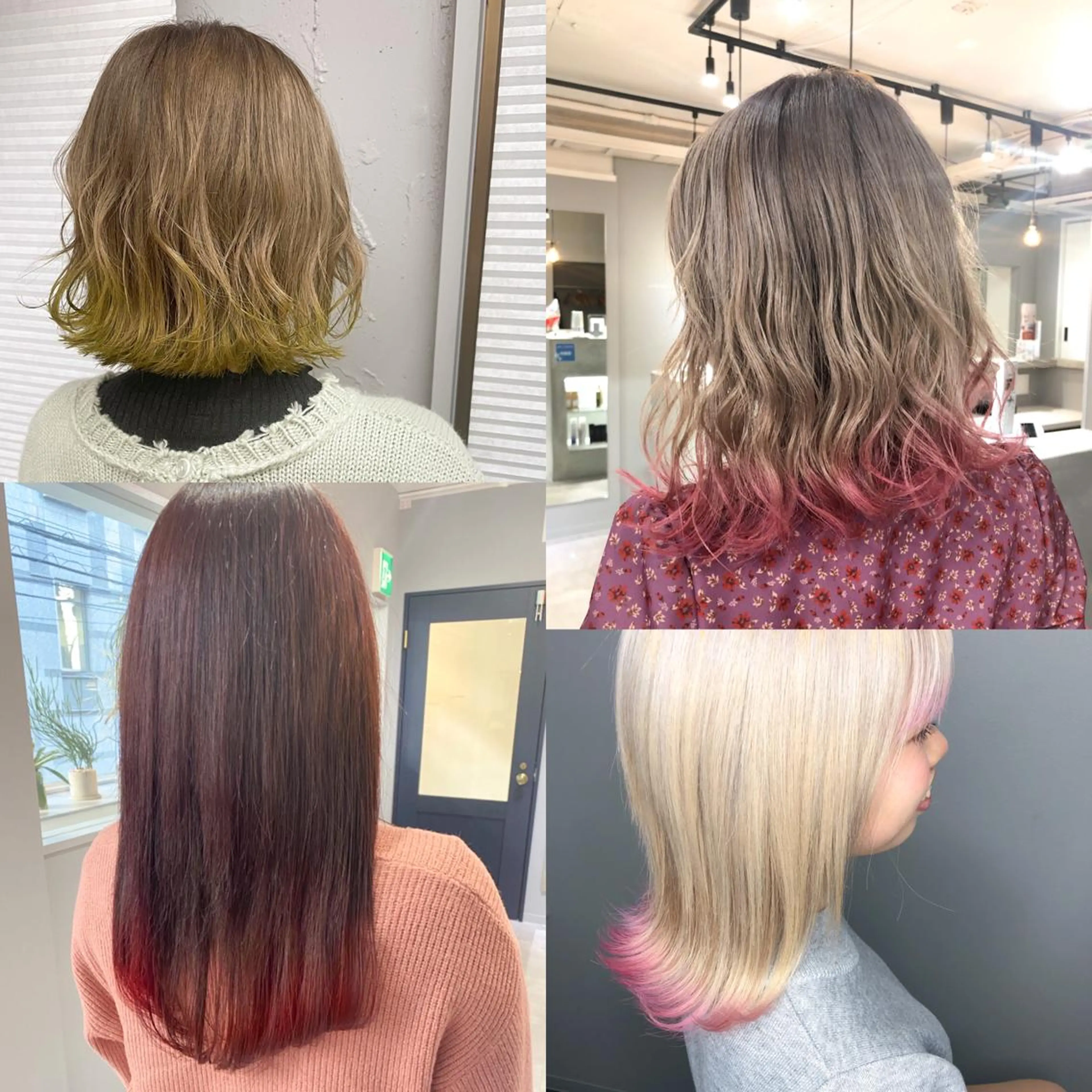 ミディアム カラー ヘアアレンジ cherir髪質改善 パーソナルカラー診断のヘアスタイル