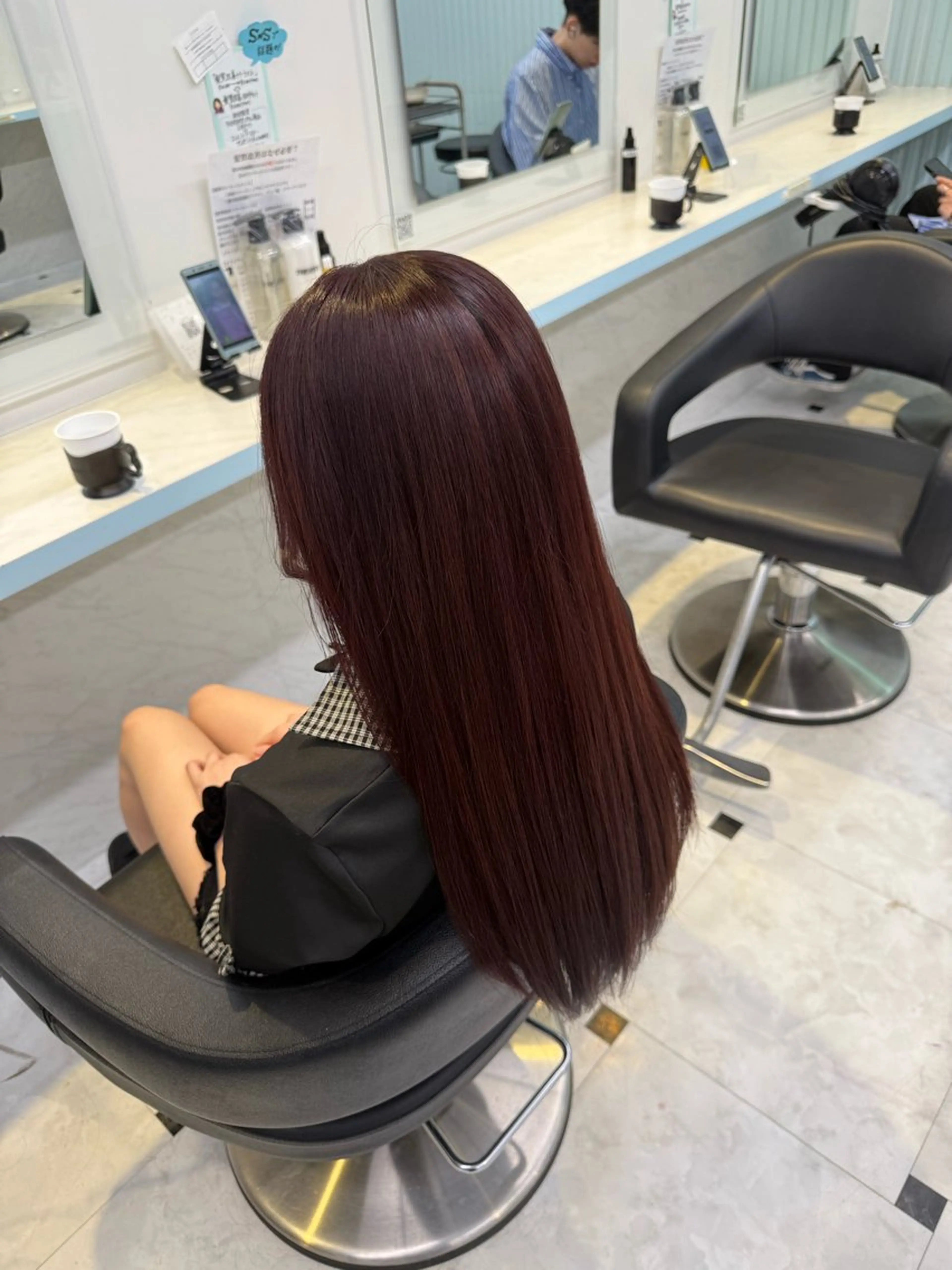 カラー ヘアカラー トリートメント 🇰🇷韓流暖色ヘア 🍒saaya🍒のヘアスタイル