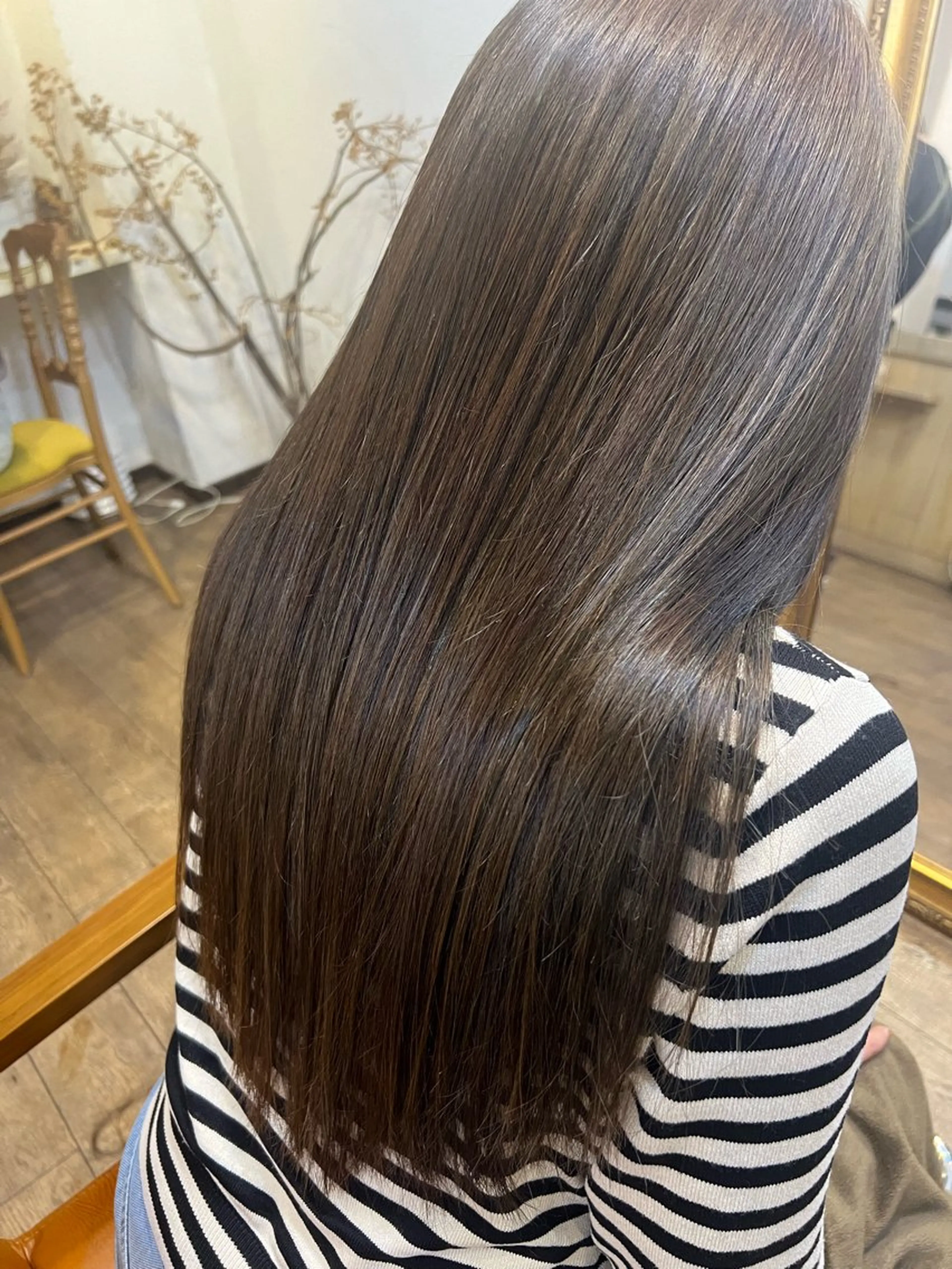 ロング カラー ミストバング  フェイスフレーミング 田中 はるなのヘアスタイル