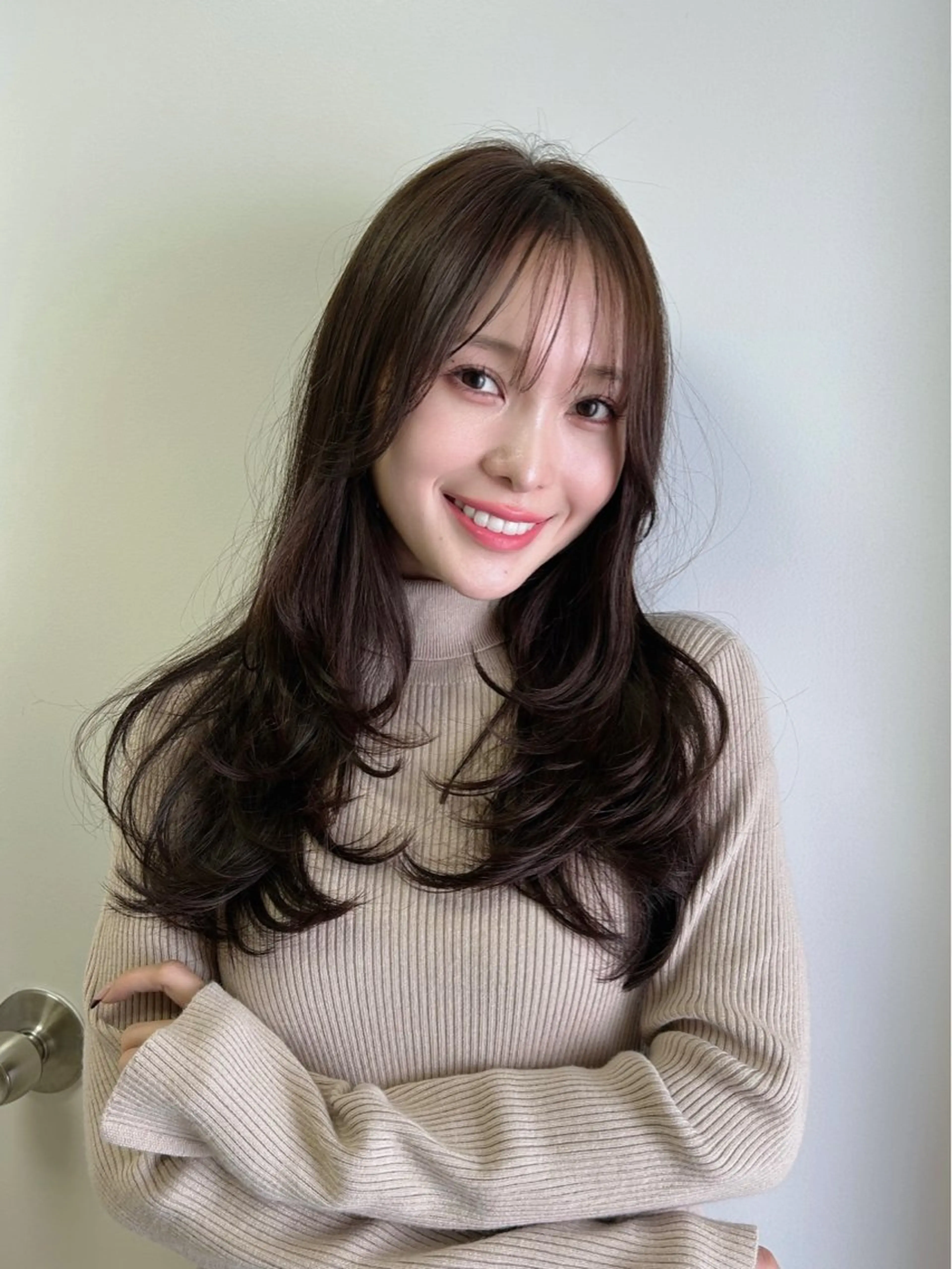 ロング カラー ブラウンカラー 透明感カラー レイヤーカット 艶髪/モテヘア🎀 MIHOのヘアスタイル