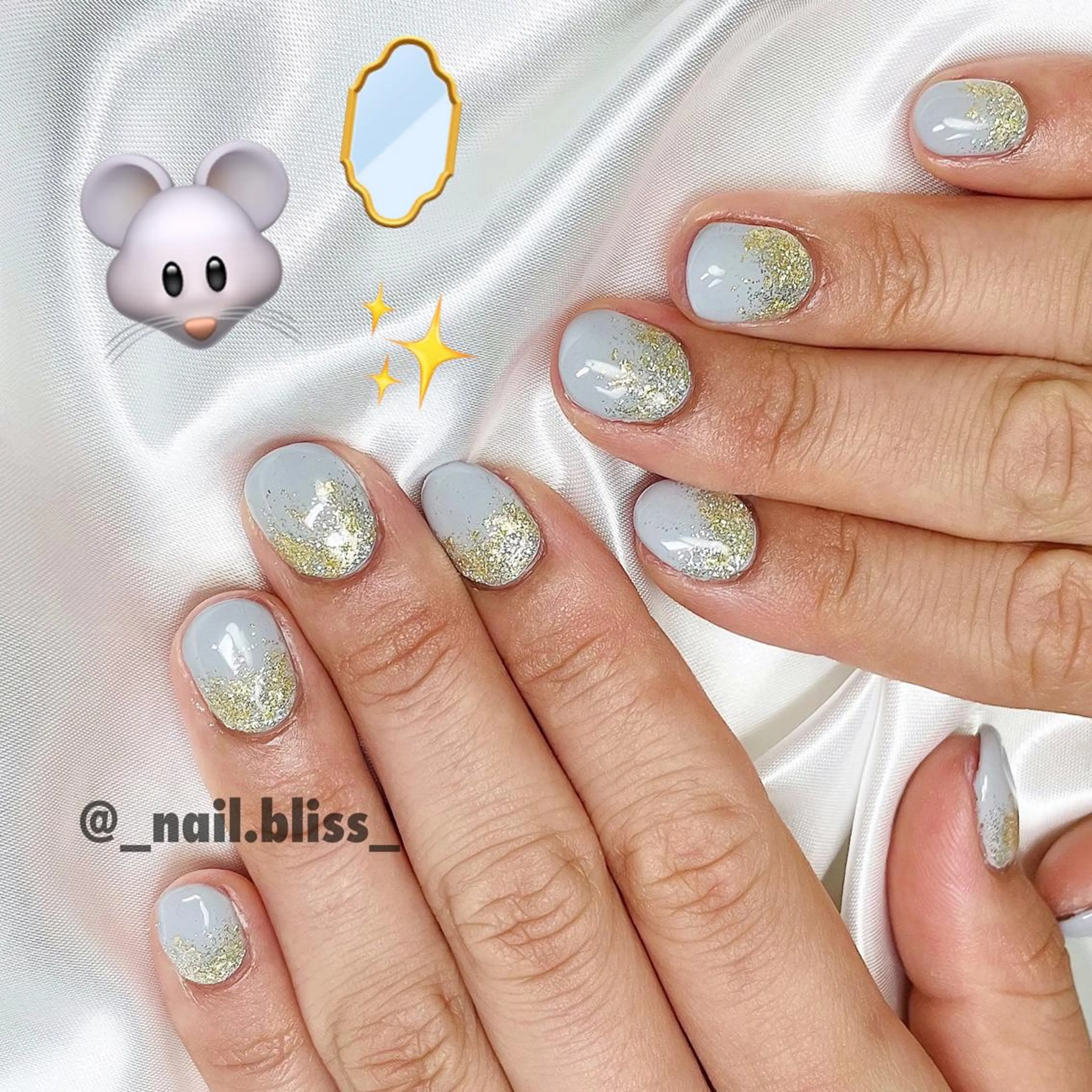 ネイル ラメ(グリッター) ラメグラデーション ハンドネイル NAIL BLISSのネイルデザイン