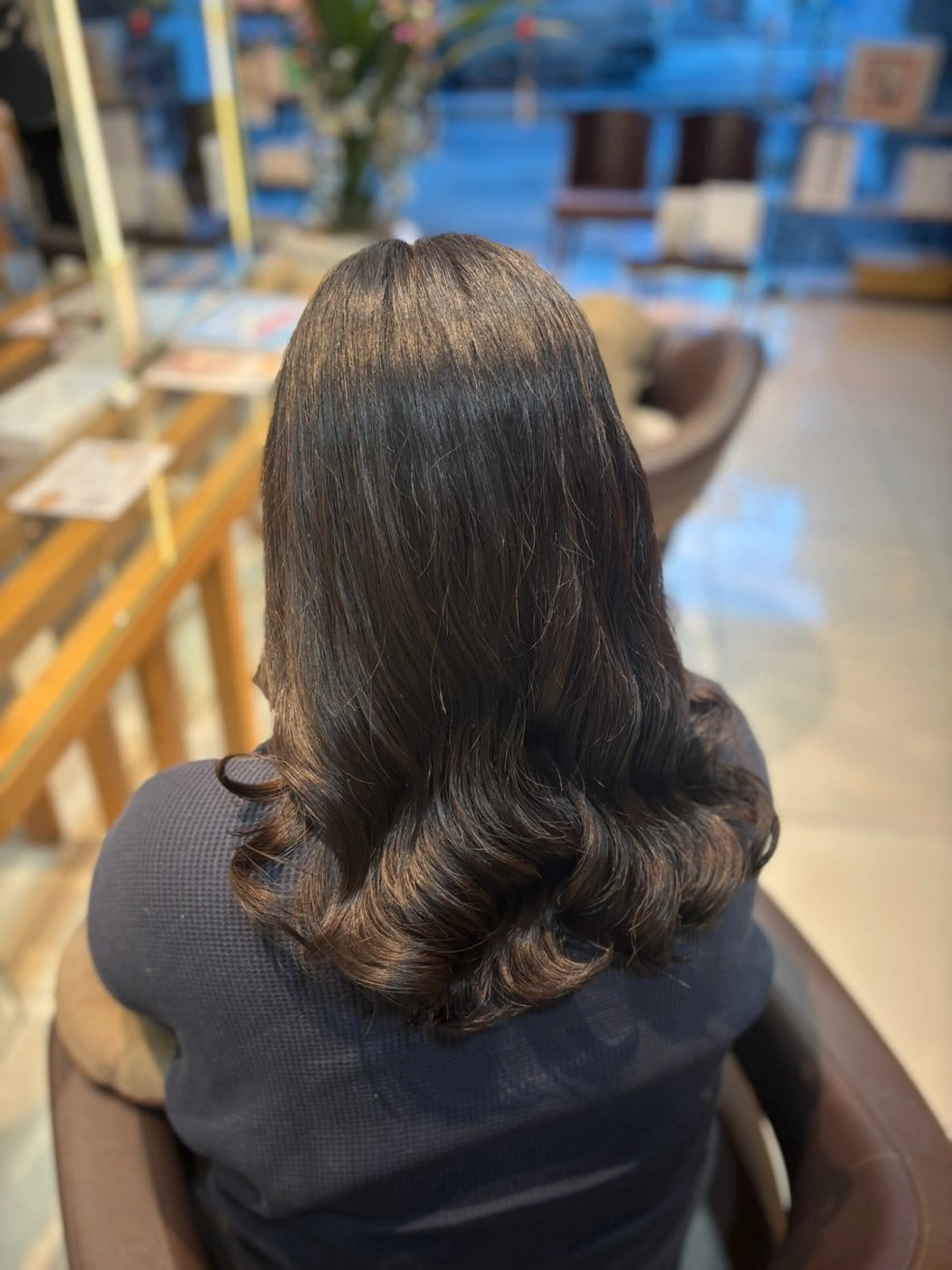 セミロング パーマ パーマ 🌈コテ巻き風パーマ LOHASせいな🌈のヘアスタイル