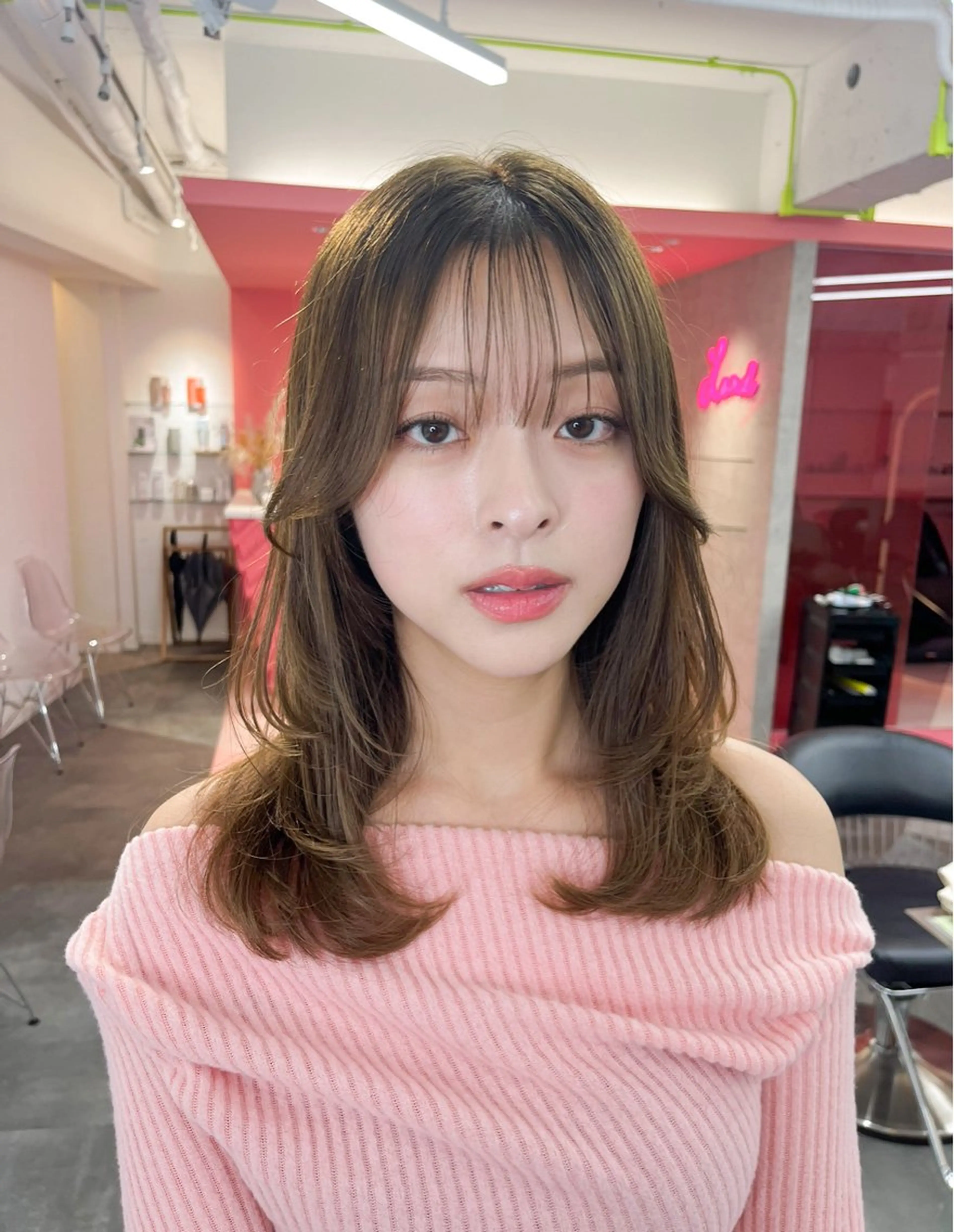 ミディアム カット トリートメント 山崎/ボブ縮毛矯正 レイヤー髪質改善のヘアスタイル