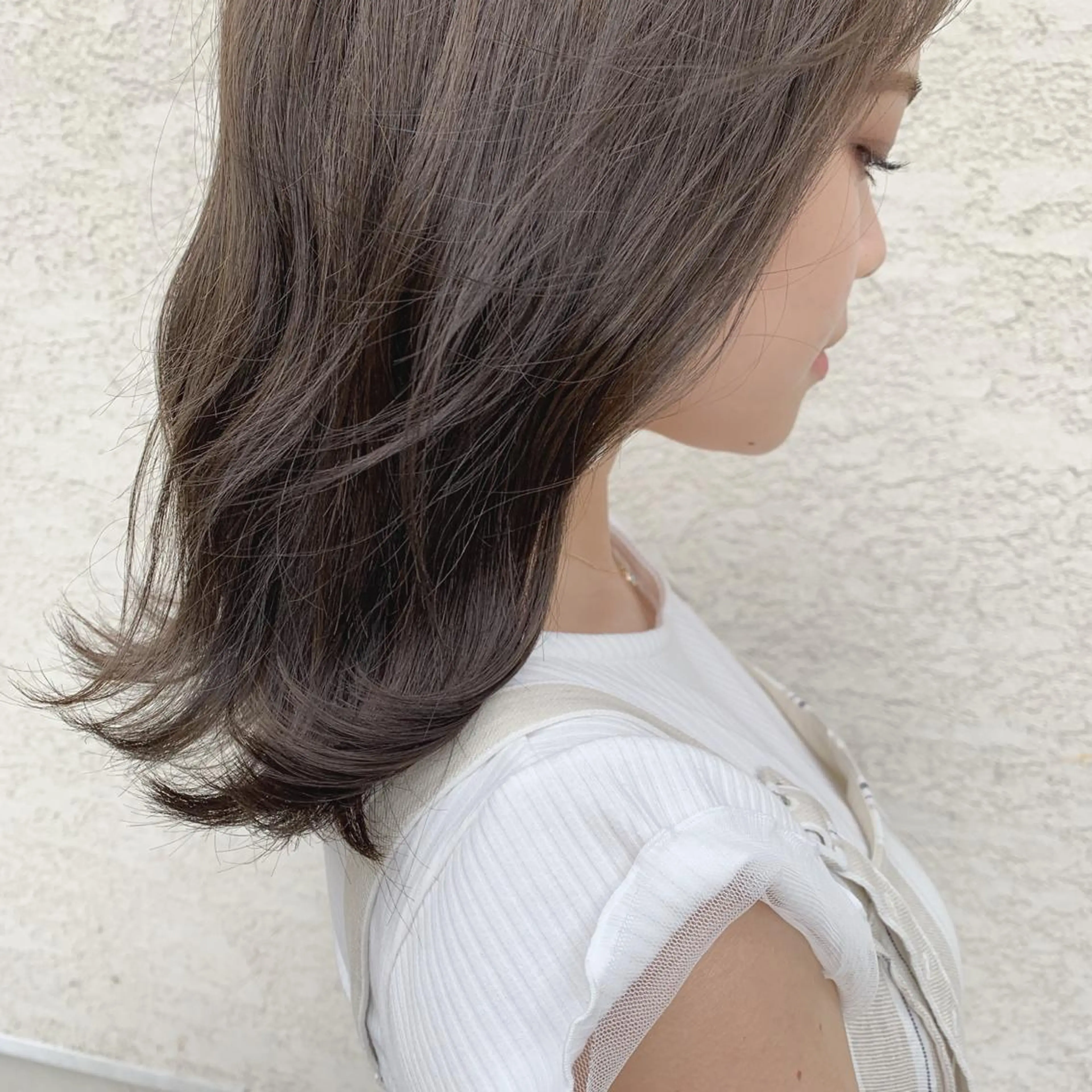 セミロング カラー 韓国🇰🇷髪質改善 Chisaki치사키のヘアスタイル