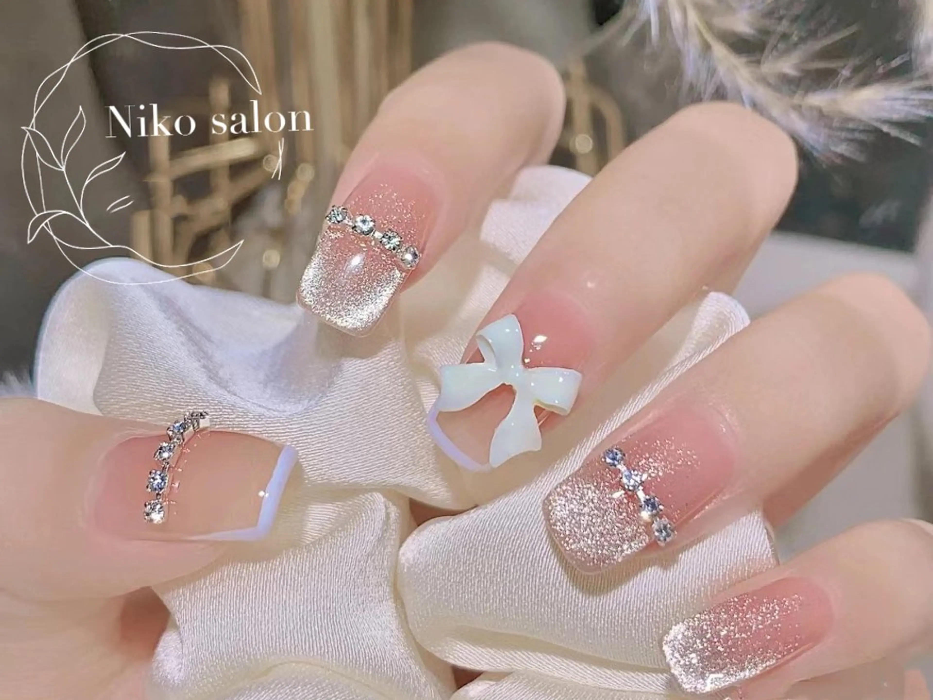 ネイル チークネイル 長さ出し フットネイル フレンチネイル ジェルネイル ハンドネイル Niko ネイルサロンのネイルデザイン