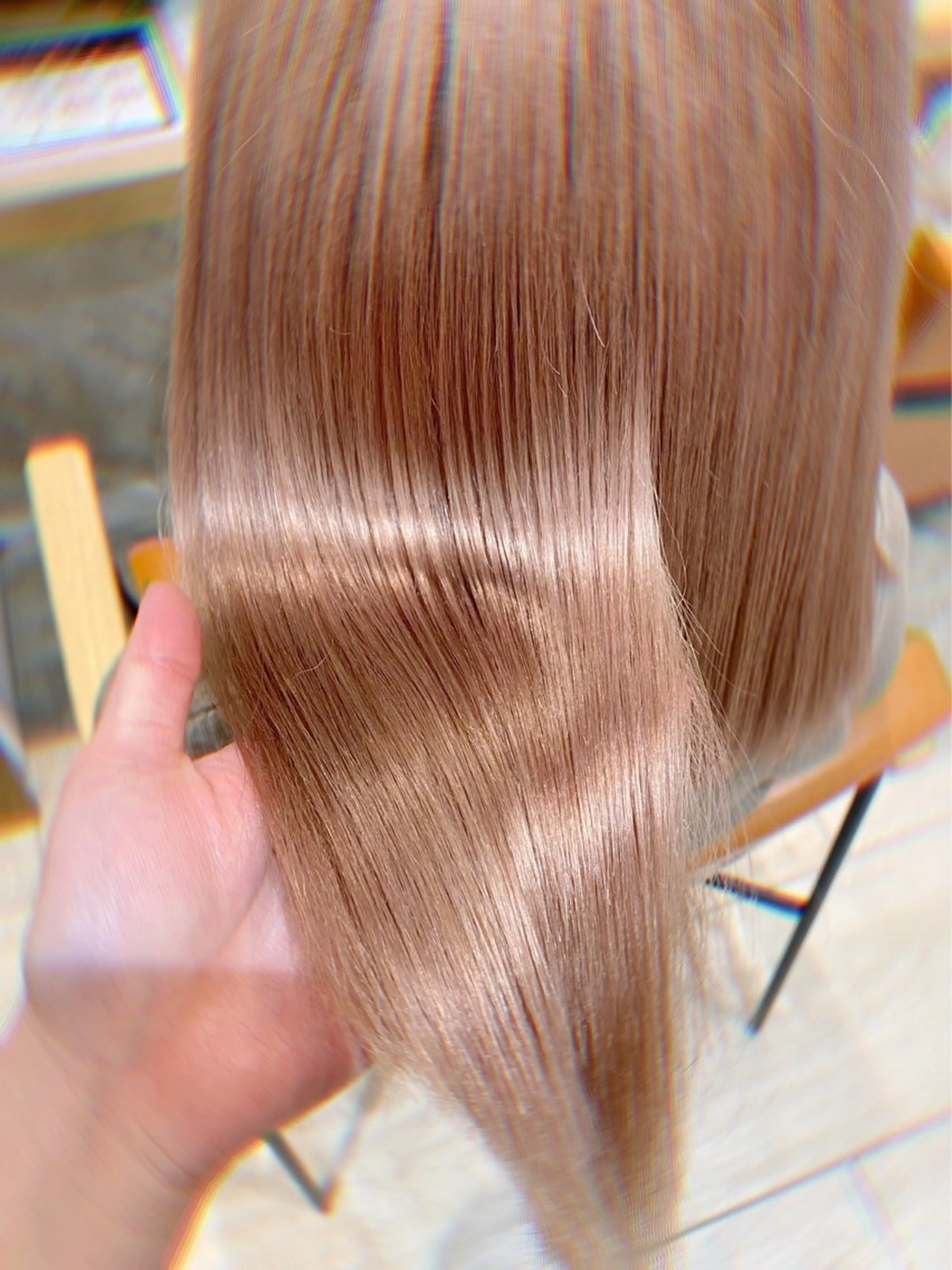 セミロング カラー 💙mai🫧 縮毛矯正・ハイライトのヘアスタイル