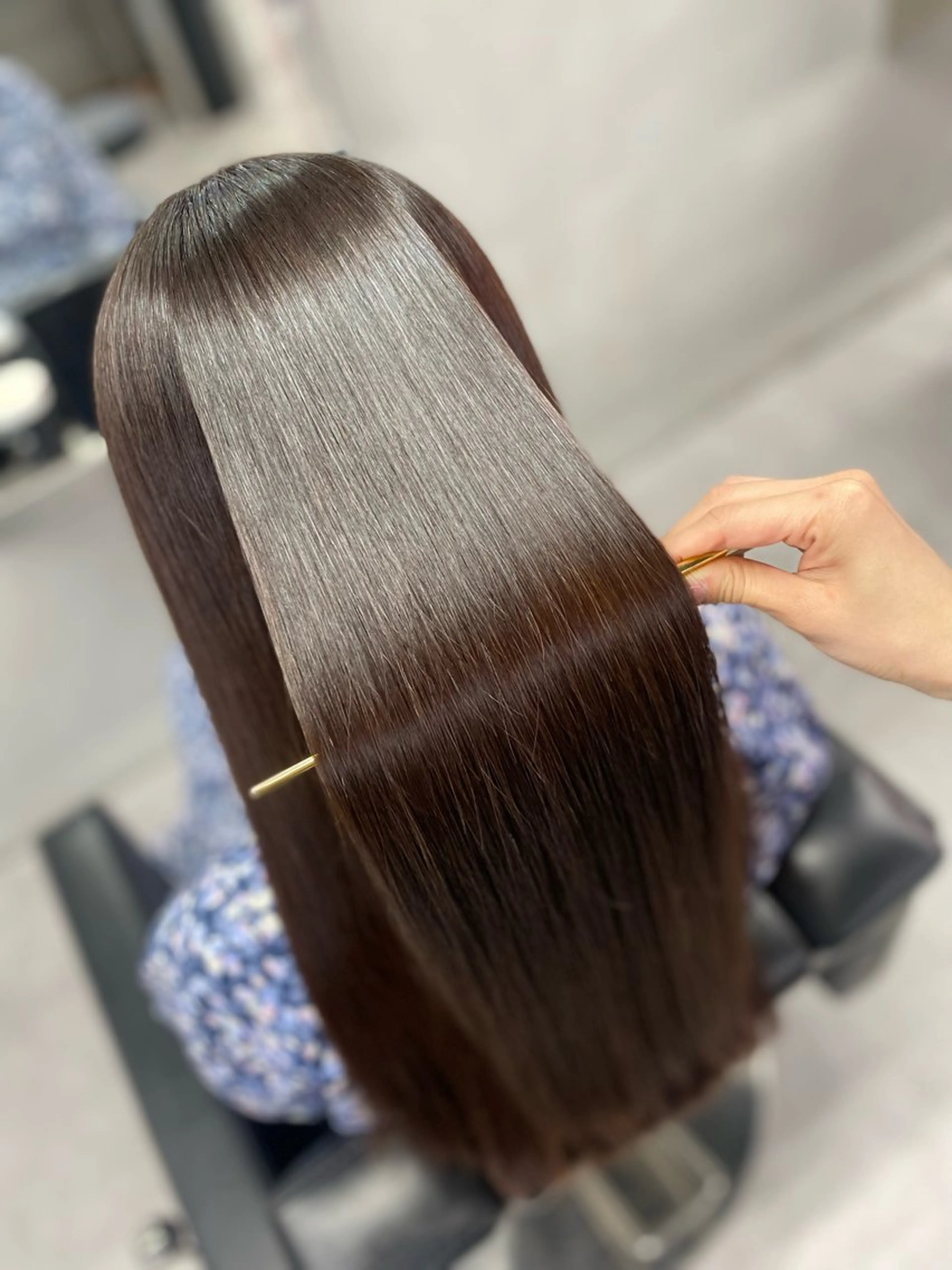 ロング カット 縮毛矯正 トリートメント 艶髪/縮毛矯正 🫧辻野海羽のヘアスタイル